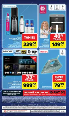 Pogląd oferty "Carrefour gazetka - Łap super okazje" - ważna od 27.04.2026 | Strona: 32 | Produkty: Syrop, Telewizor, Tefal, Sodastream