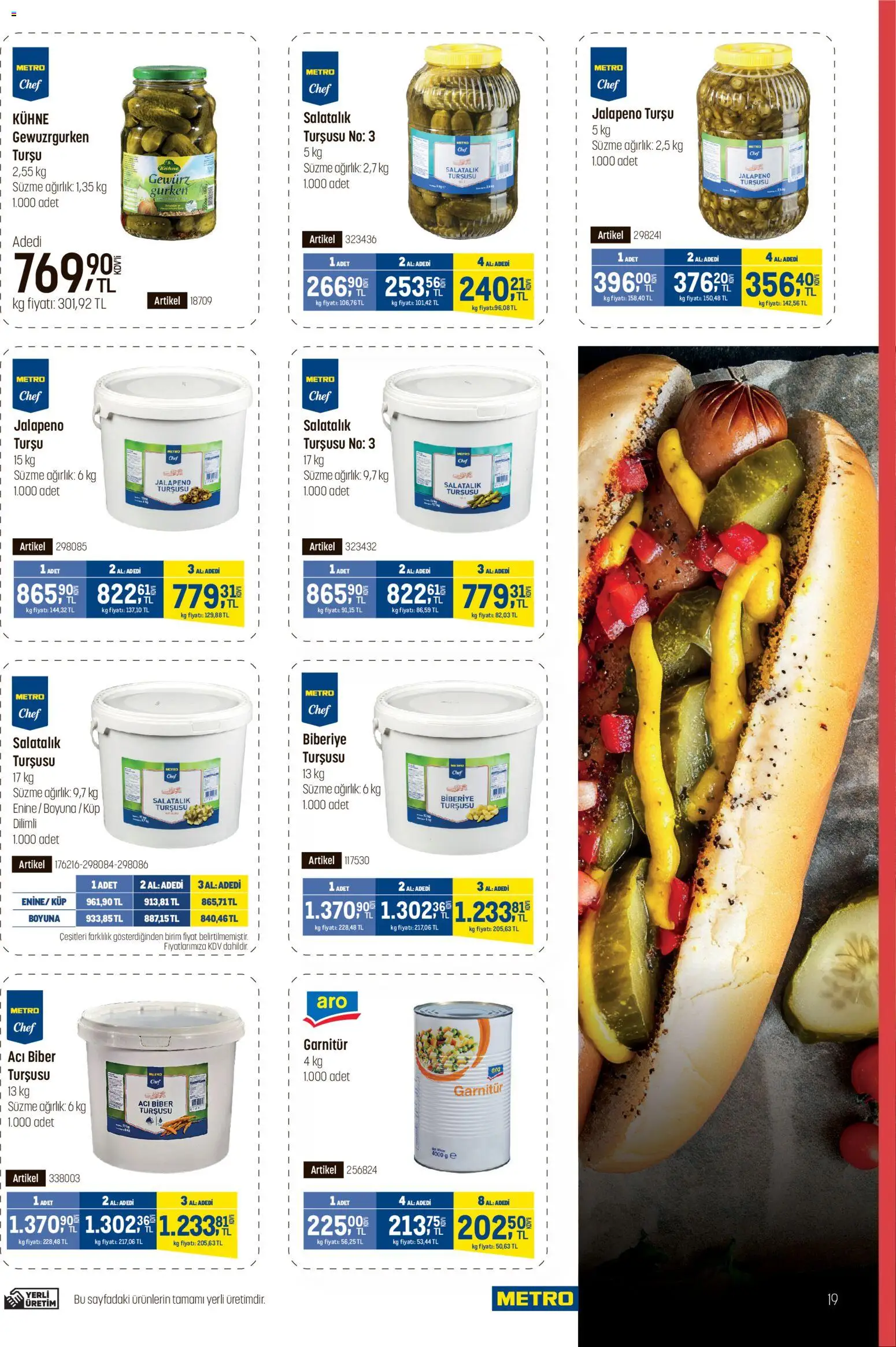 Metro - Fast Food Kataloğu - 25.03.2026 tarihinden itibaren geçerlidir | Sayfa: 19 | Ürünler: Salatalık, Biber, Acı biber, Ağırlık