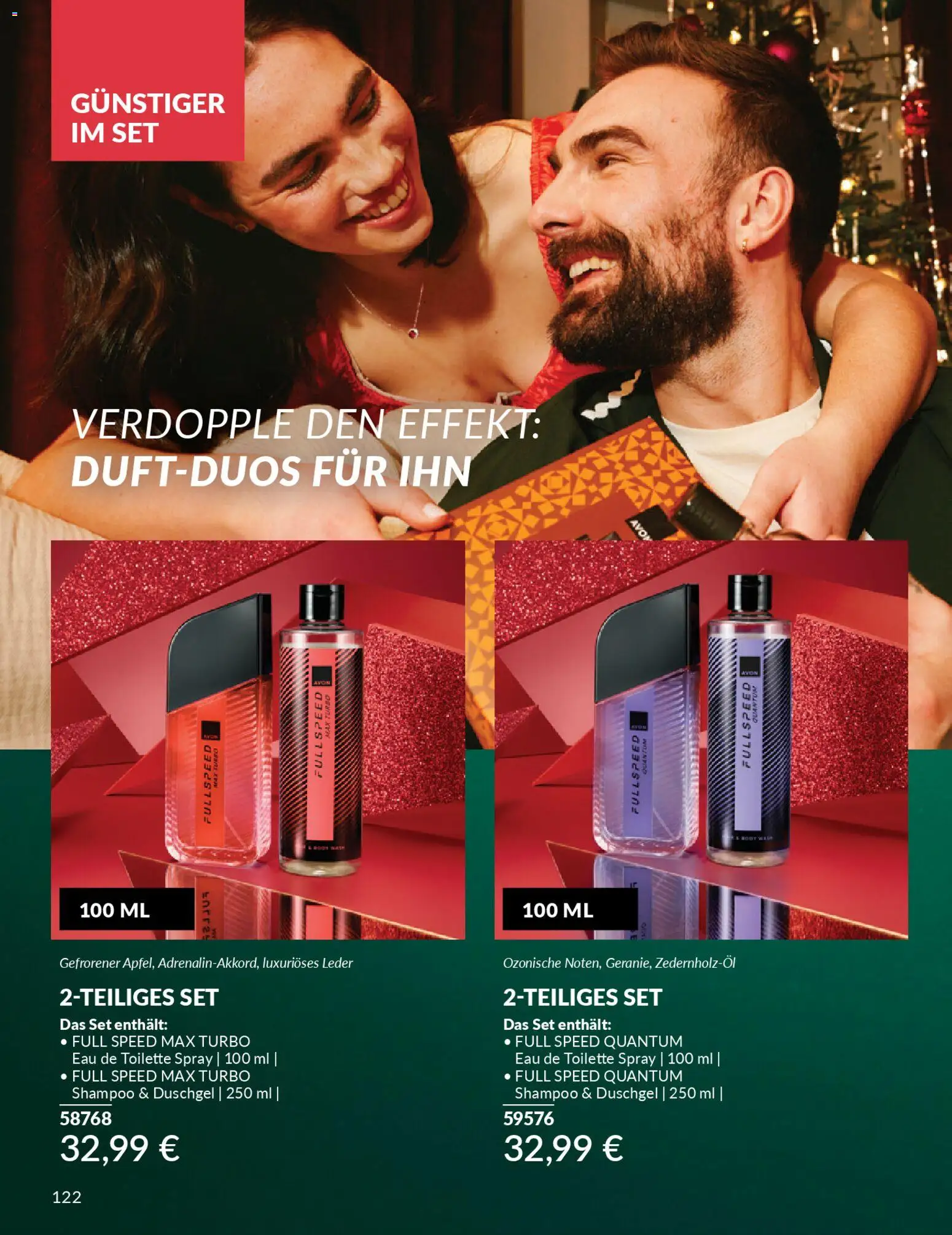 AVON Katalog Dezember 2025 – gültig ab 01.12.2025 | Seite: 124 | Produkte: Toilette, Eau de Toilette, Shampoo, Duschgel