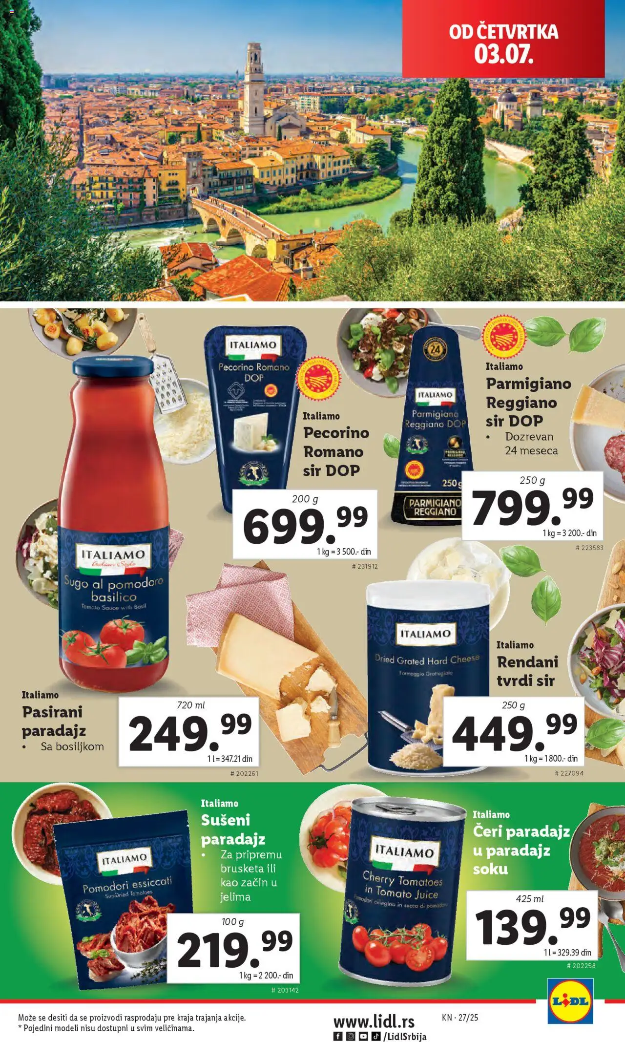 Lidl katalog - važi od 03.07.2025 | Strana: 35 | Proizvode: Sir, Tvrdi sir, Paradajz