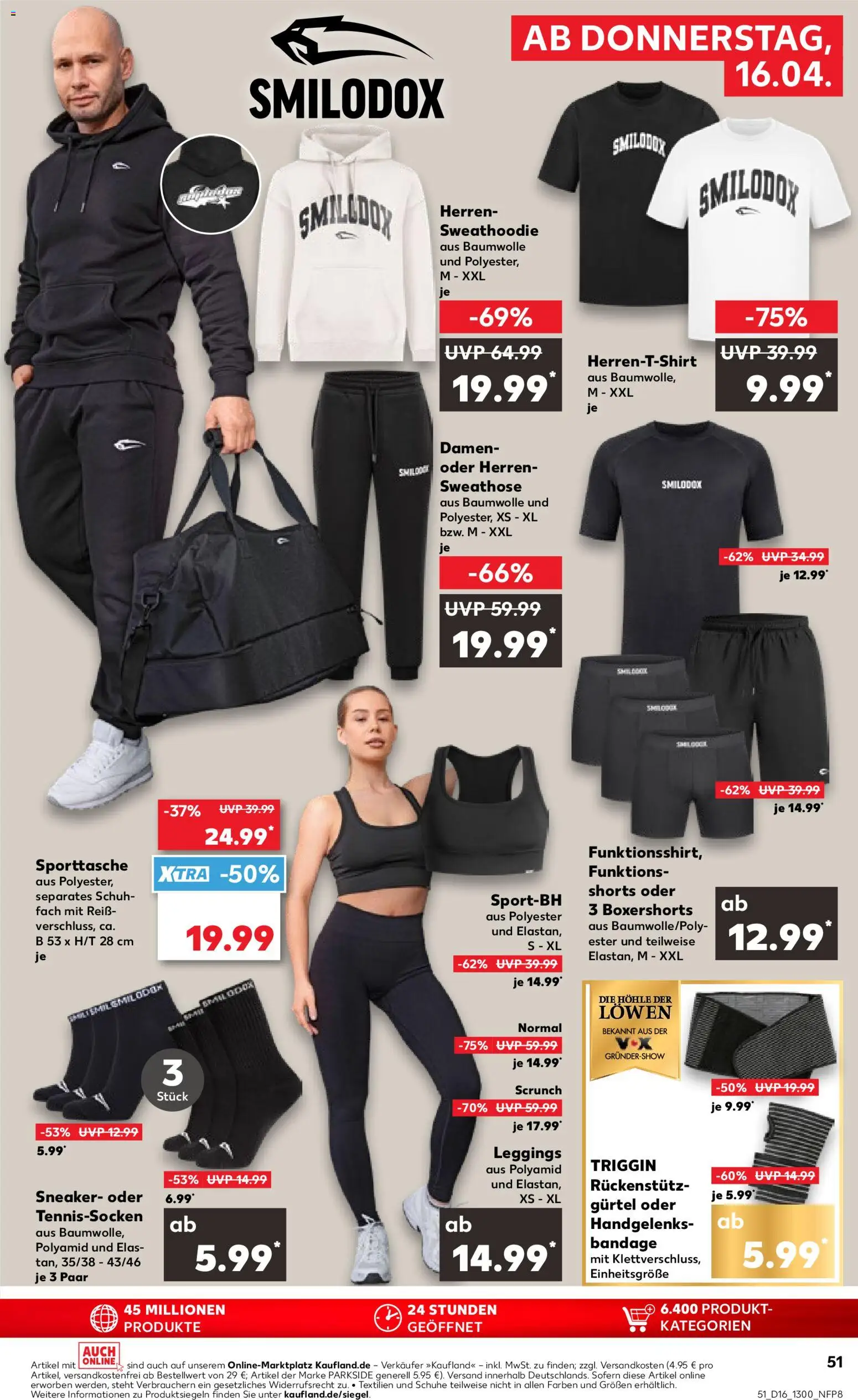 Kaufland Prospekt Köln	 – gültig ab 16.04.2026 | Seite: 51 | Produkte: Sweathose, T-Shirt, Leggings, Gürtel