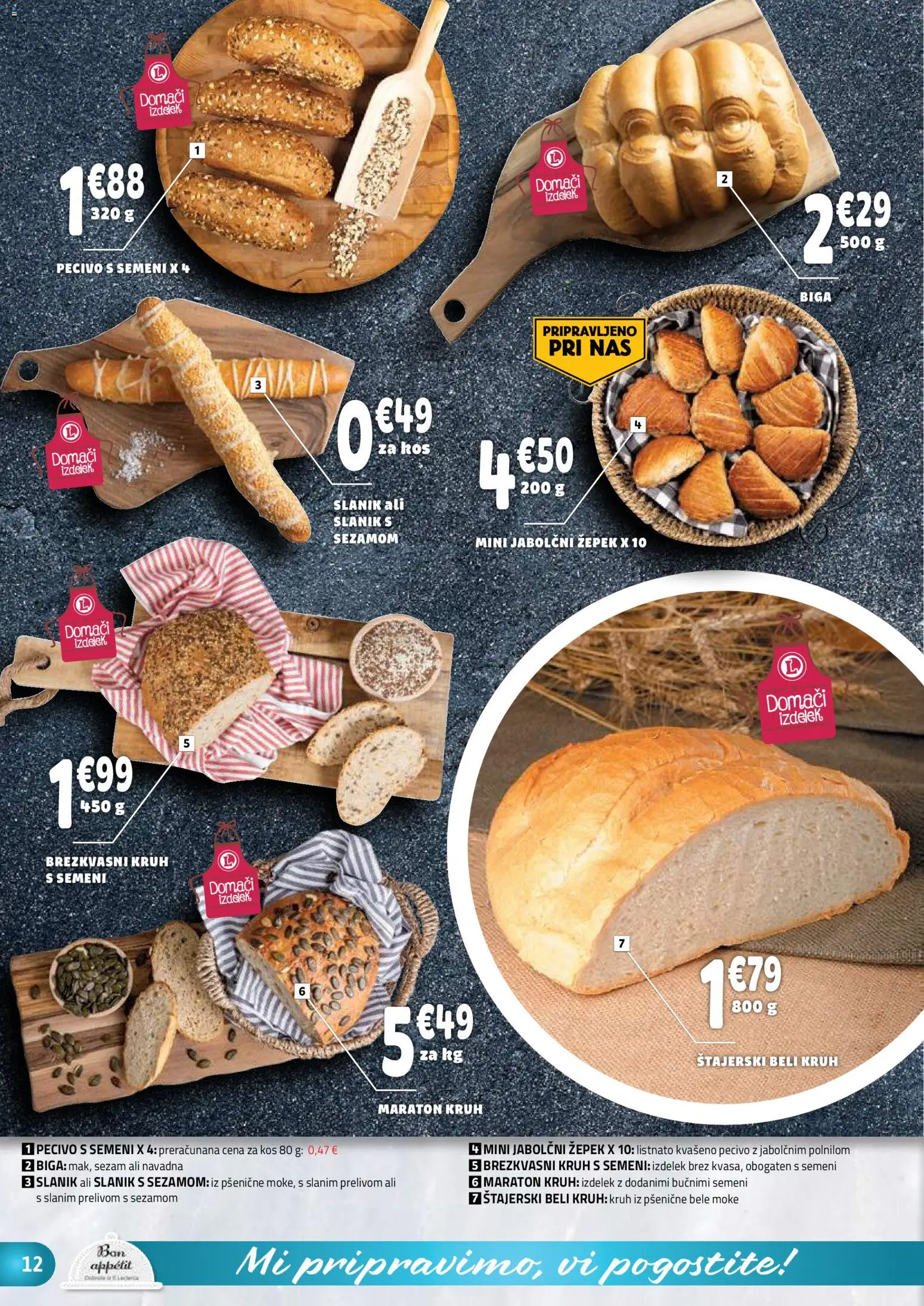 Novi E.leclerc katalog ponudbe – veljaven od 05.11.2025 | Stran: 12 | Izdelki: Kos, Kruh