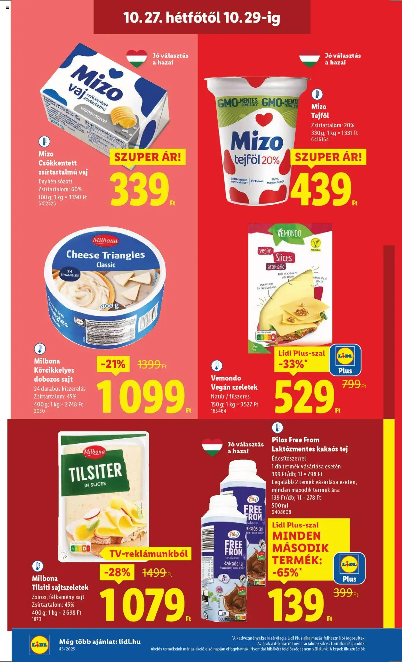 Lidl akciós ujság - amely érvényes a következő dátumtól: 22.10.2025 | Oldal: 52 | Termékek: Tej, Vaj, Sajt, Cukor