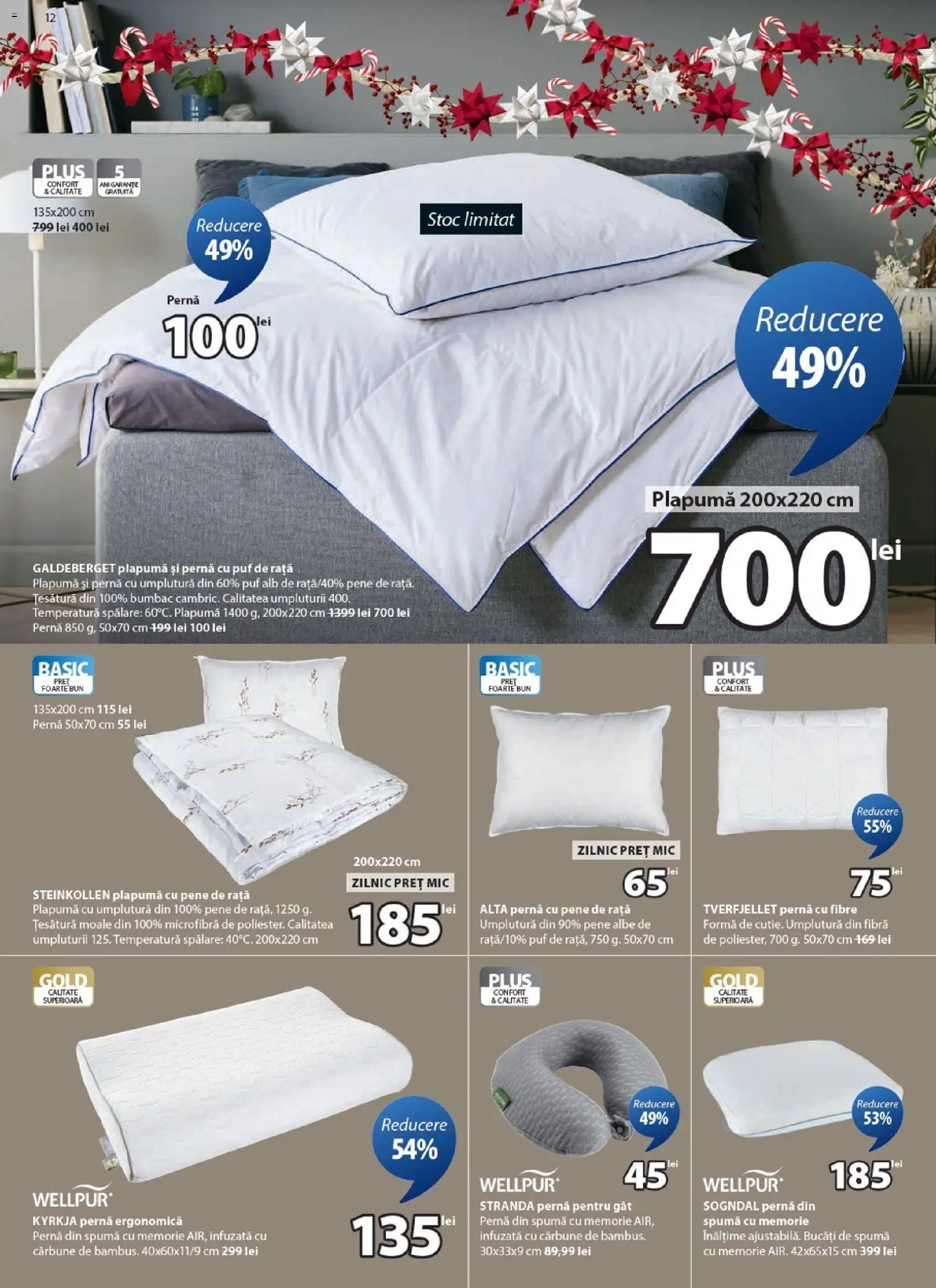 Noul catalog JYSK – valabil de la 25.11.2025 | Pagină: 12 | Produse: Memorie, Pernă, Plapumă, Rață