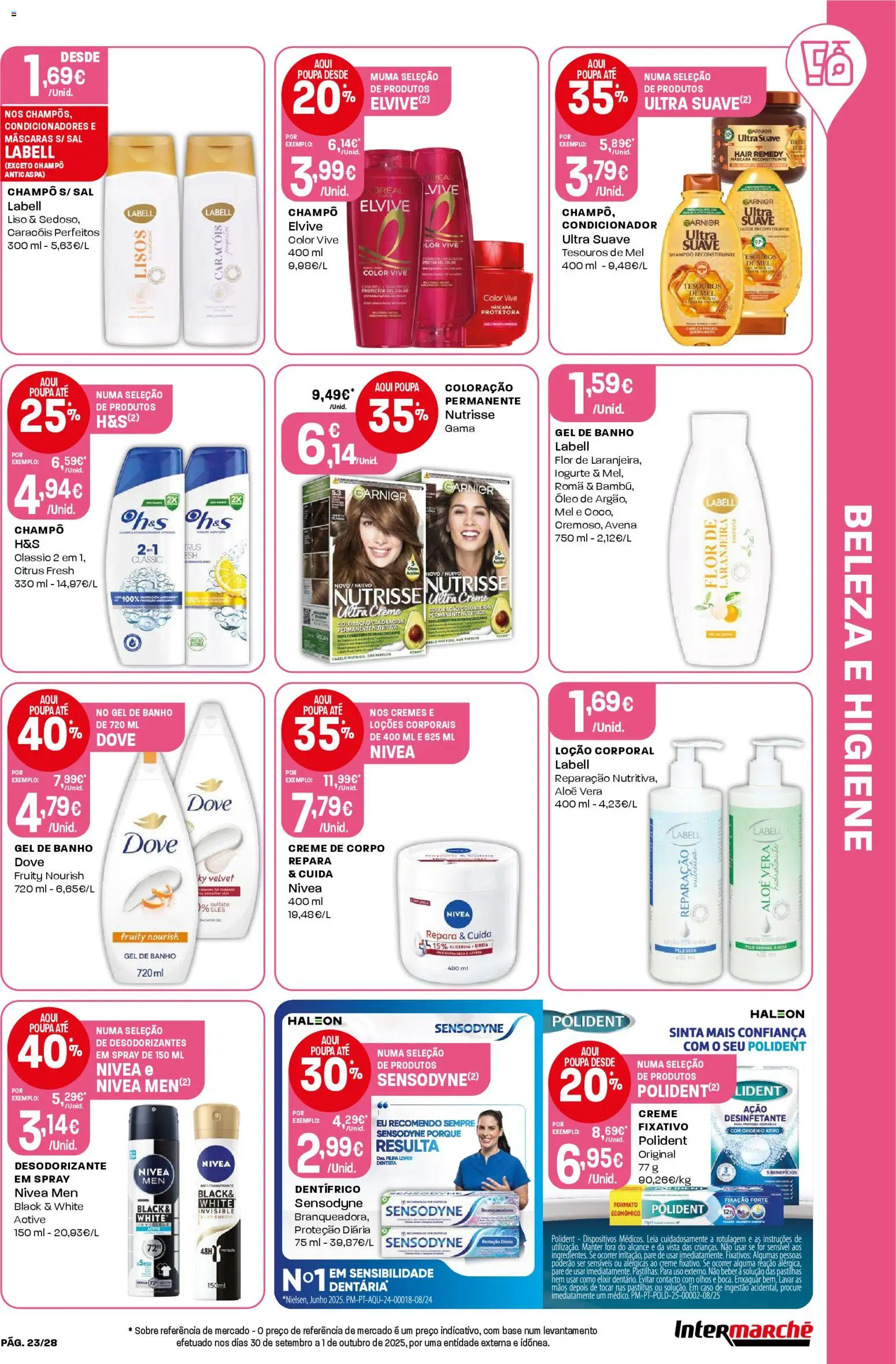 Intermarché Folheto Contact │ válido de 06.11.2025 | Página: 23 | Produtos: Creme de corpo, Condicionador, Gel de banho, Cera