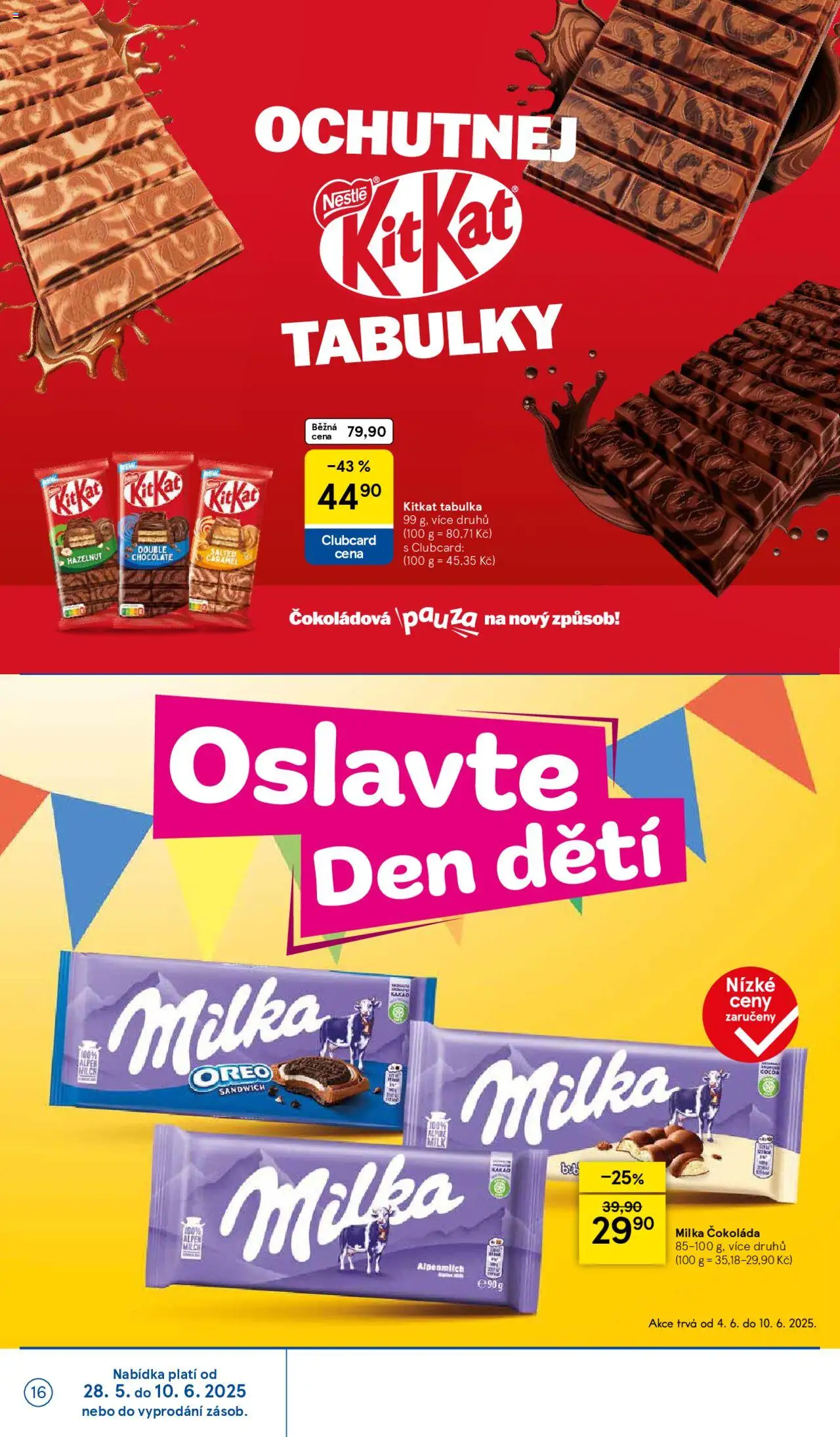 Tesco leták - Hypermarket od 28.05.2025 | Strana: 16 | Produkty: Čokoláda milka, Čokoláda, Milka, Oreo