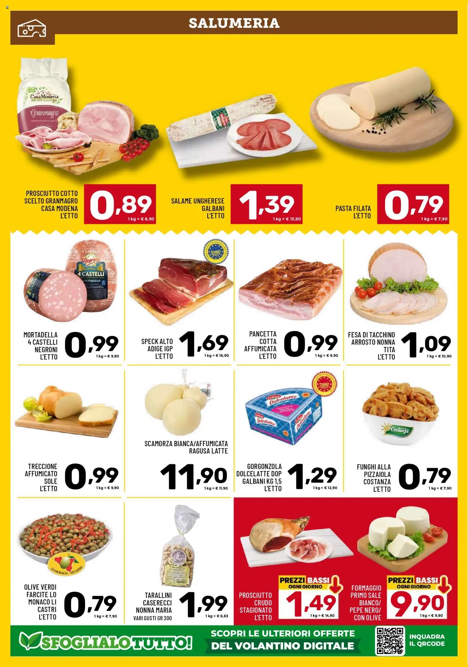 Volantino Il Centesimo del 14.11.2025 | Pagina: 2 | Prodotti: Arrosto, Sale, Latte, Formaggio