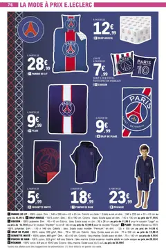 E.Leclerc - Prévisualisation de 1 PARURE DE LIT, 100% coton. Dim.: 140 x 200 cm + 63 x 63 cm. Coloris au choix. Existe aussi en dim.: 240 x 220 cm + 63 x 63 cm au prix de 45,99 € valide à partir de 02.12.2025 | Page: 76 | Produits: Peignoir, Parure de lit, Lit