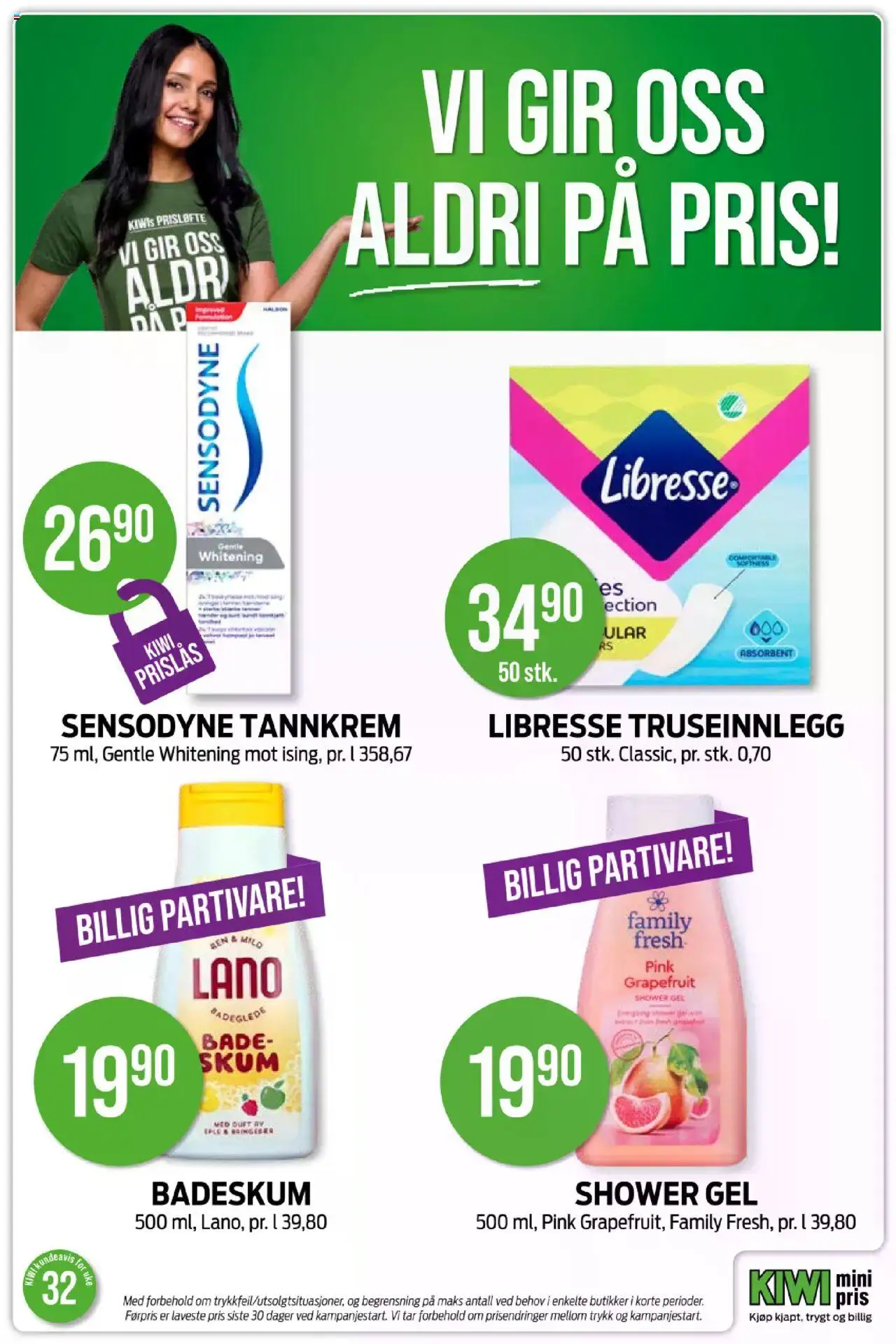  | Side: 28 | Produkter: Truseinnlegg, Shower Gel, Kiwi, Duft