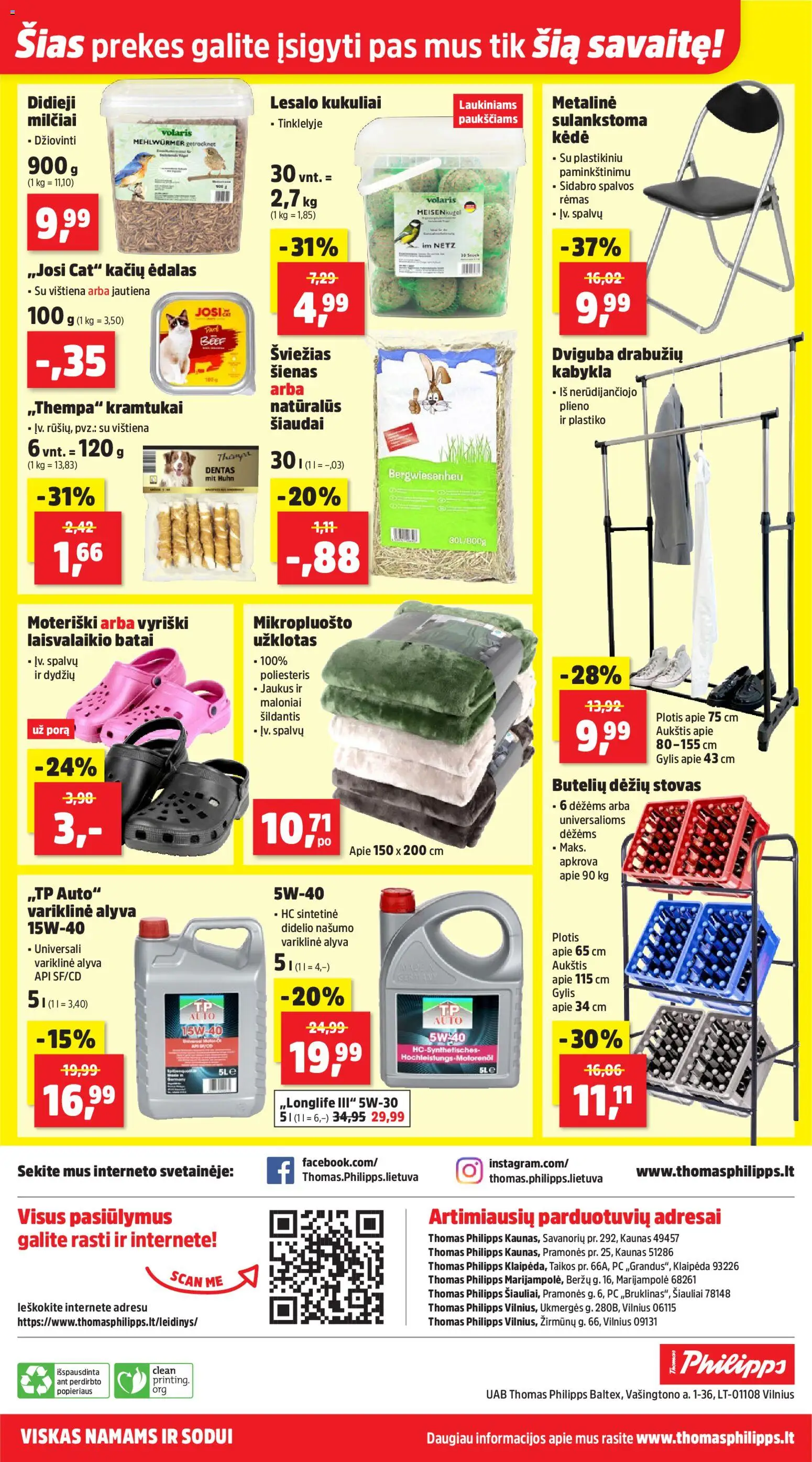 Thomas Philipps akcijos nuo 23.02.2026 | Puslapis: 8 | Prekių: Kabykla, Kėdė, Alyva, Jautiena