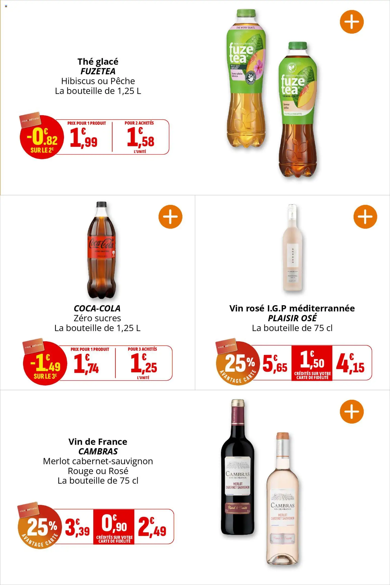 {H1} | Page: 20 | Produits: Pêche, Thé glacé, Vin, Thé