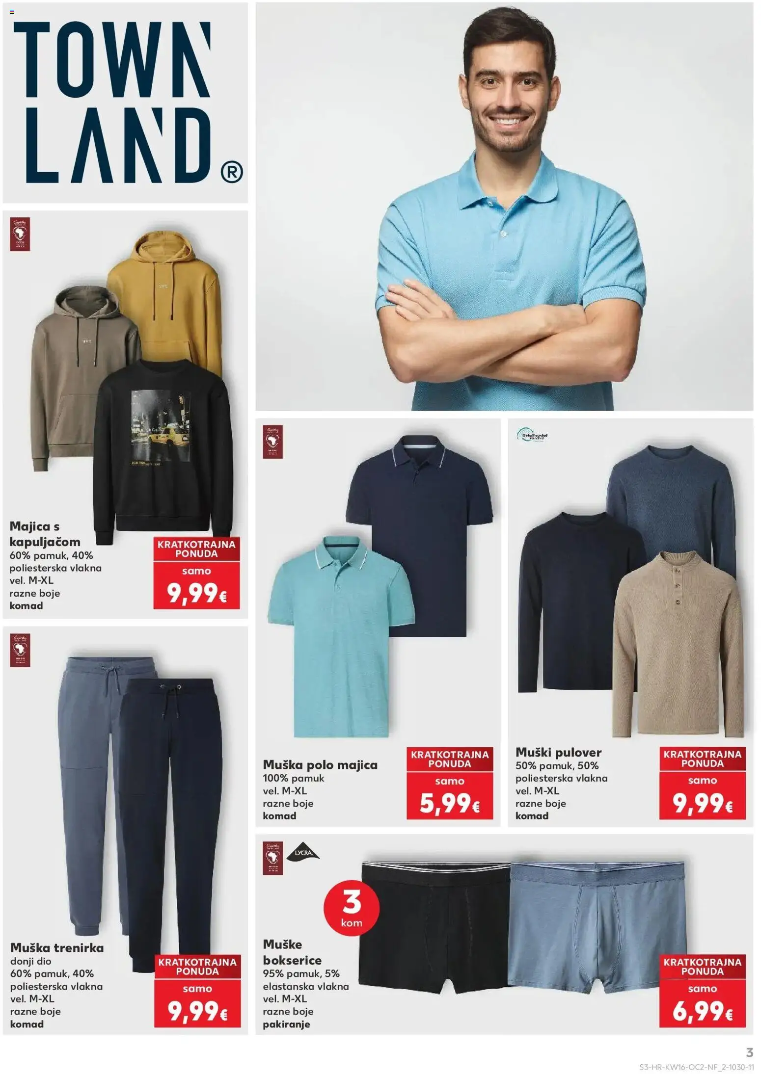 Kaufland katalog | vrijedi od 14.04.2026 | Stranica: 3 | Proizvodi: Majica s kapuljačom, Majica, Bokserice, Trenirka