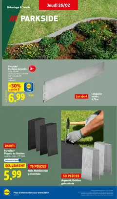 LIDL - Prévisualisation de Parkside®, Bordures de jardin, Le lot de 4, longueur totale: 4,72 m valide à partir de 26.02.2026 | Page: 40