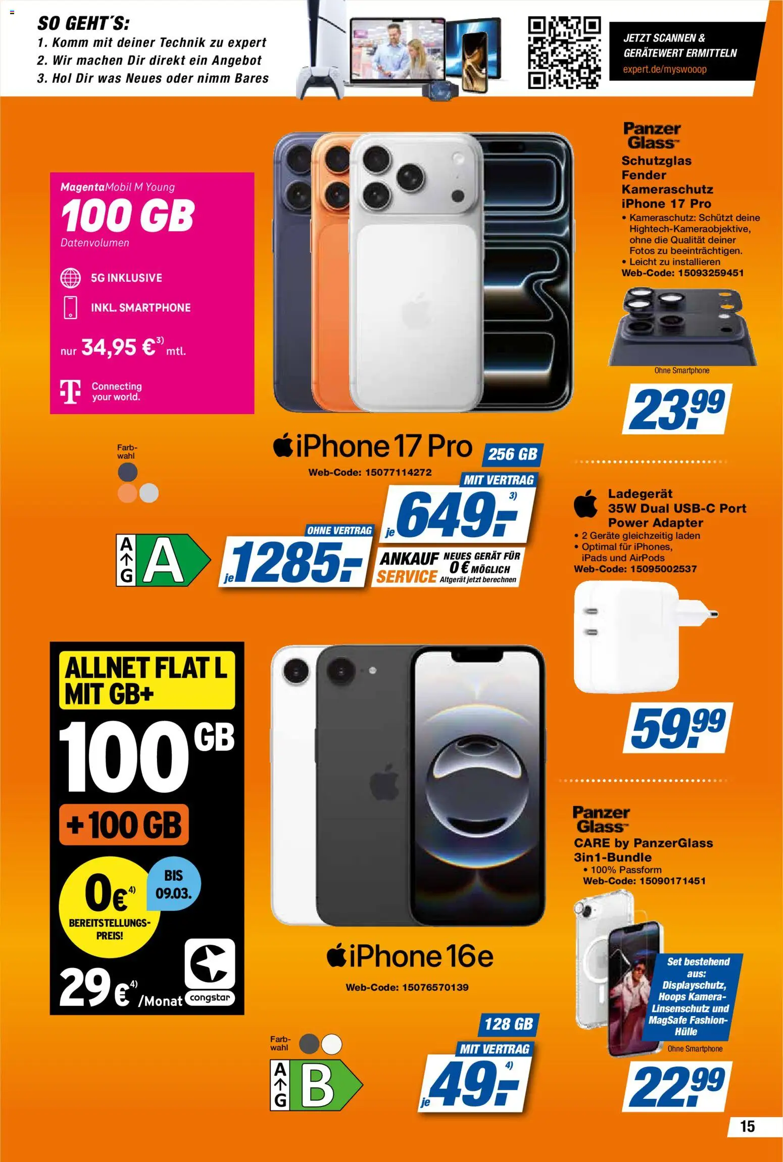 Expert Prospekt 	 – gültig ab 27.02.2026 | Seite: 15 | Produkte: Hülle, Adapter, Iphone, Smartphone