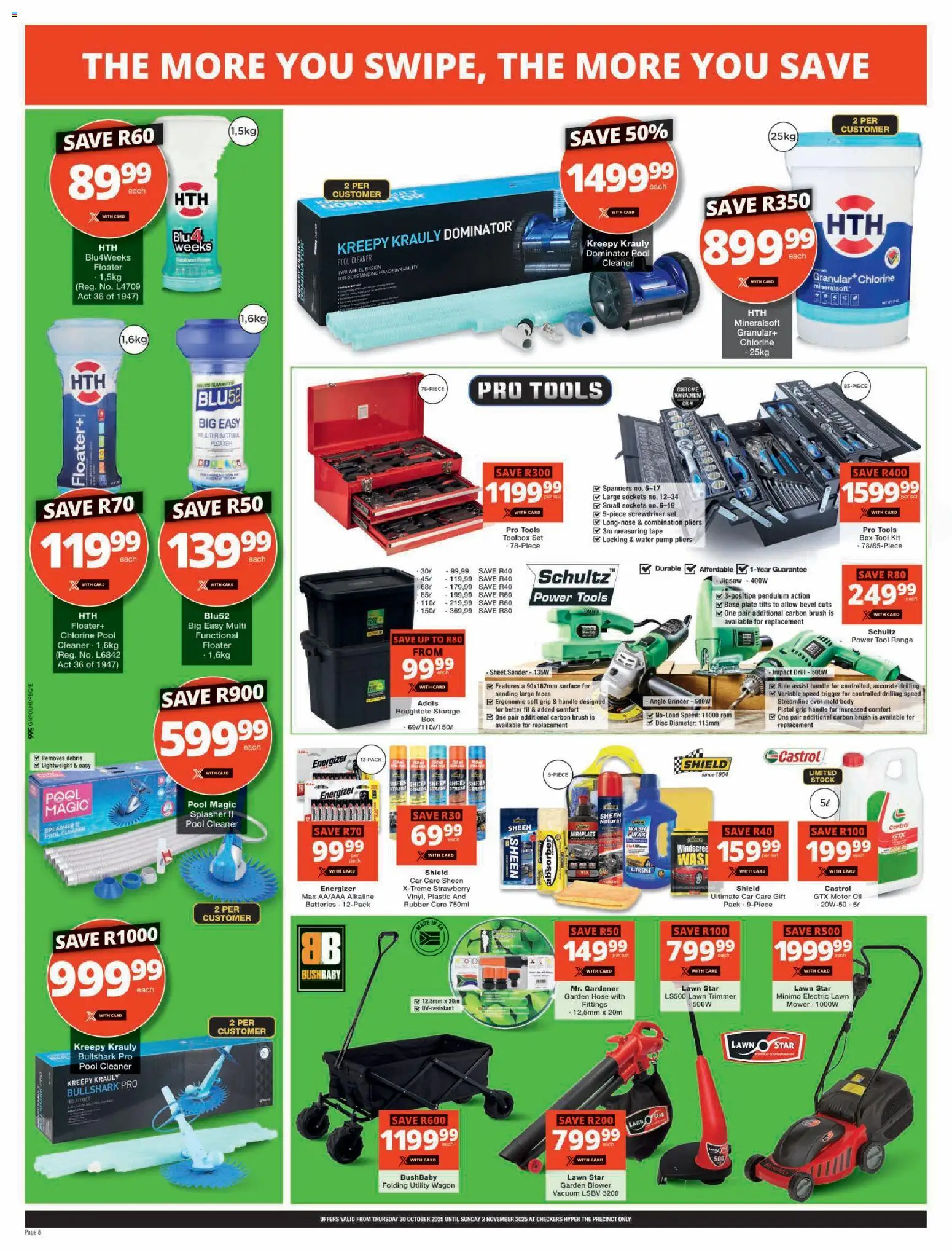 New Checkers catalogue – valid from 30.10.2025 | Page: 8 | Products: Box, Jigsaw, Brush, Tape