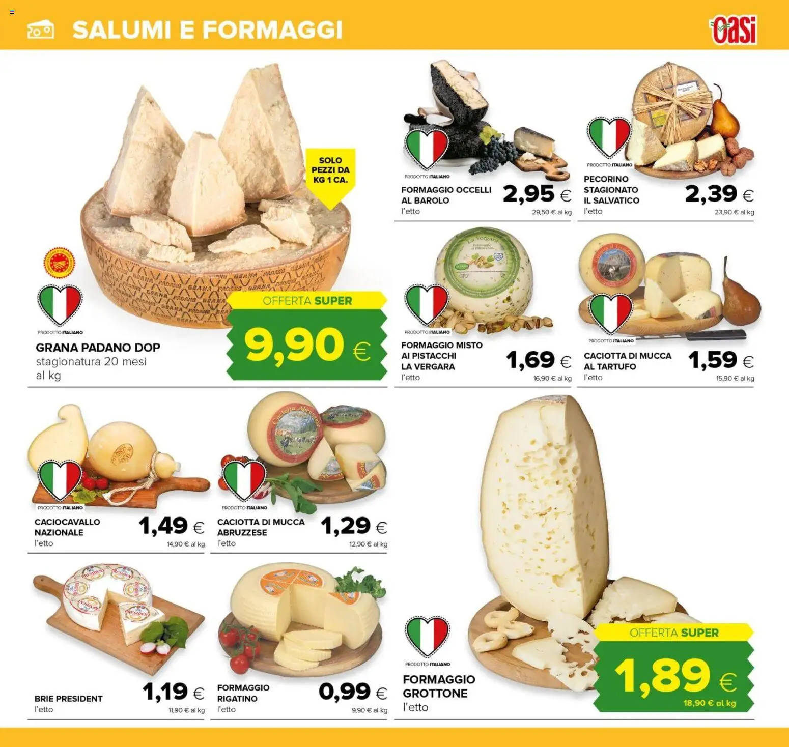 Volantino Oasi del 26.03.2026 | Pagina: 9 | Prodotti: Tartufo, Formaggio, Grana Padano, Pecorino