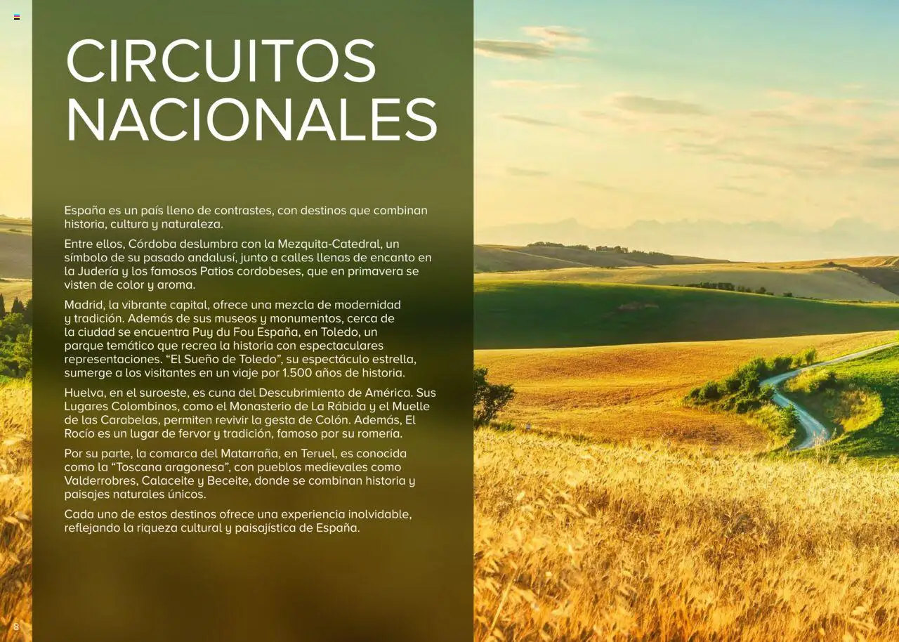 Viajes El Corte Inglés Circuitos exclusivos │ válido desde el 01.05.2025 | Página: 8 | Productos: Cuna