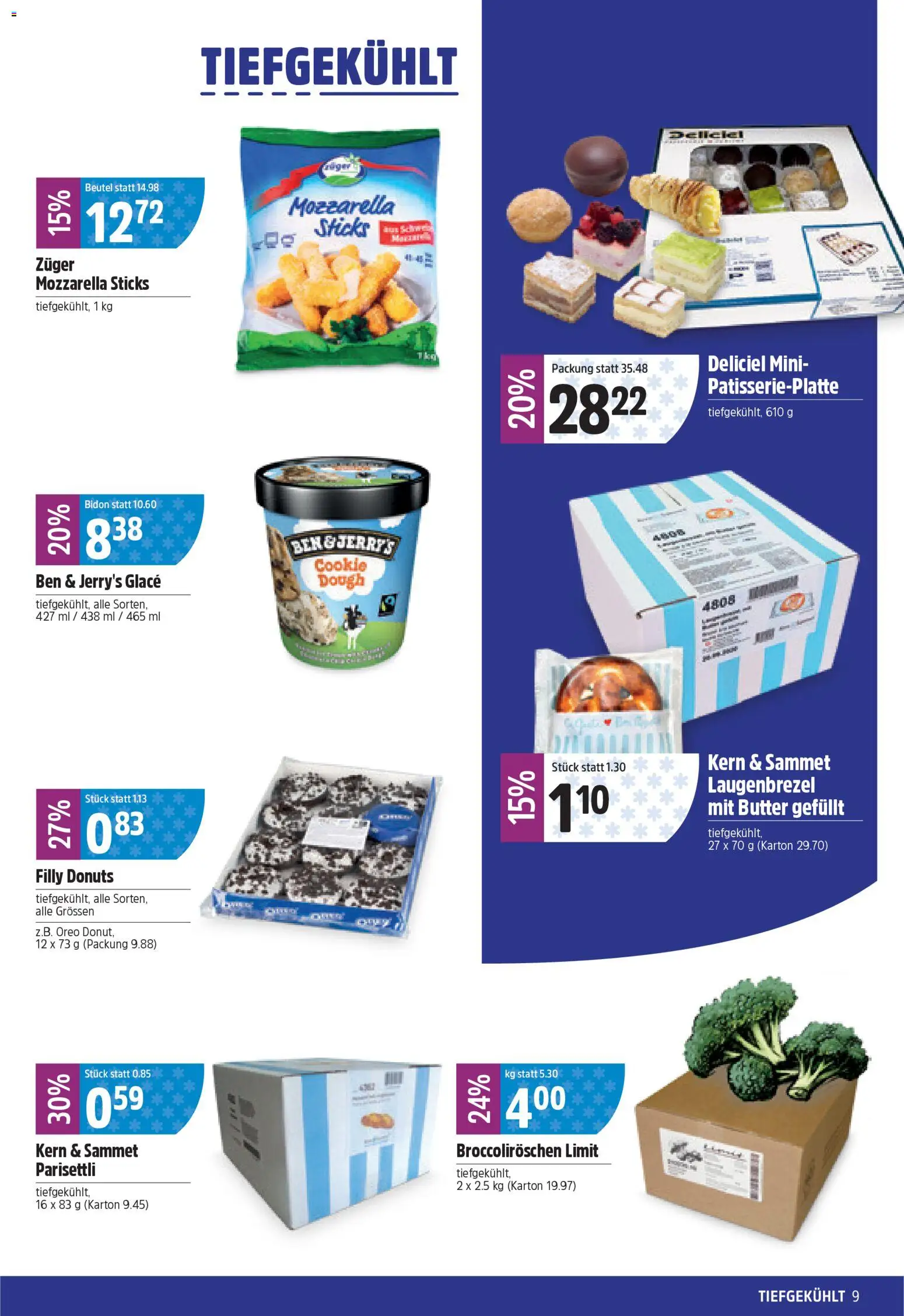 TopCC Aktionen – gültig ab 05.01.2026 | Seite: 9 | Produkte: Glace, Donuts, Butter