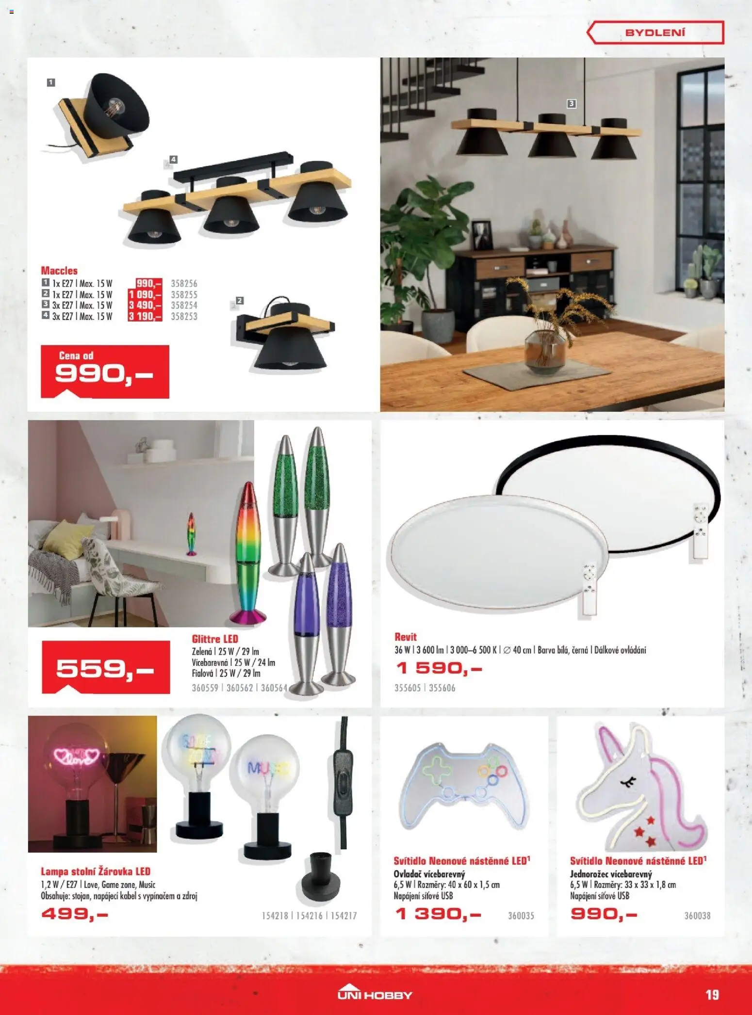Uni Hobby leták od 27.11.2025 | Strana: 19 | Produkty: Kabel, USB, Lampa, LED
