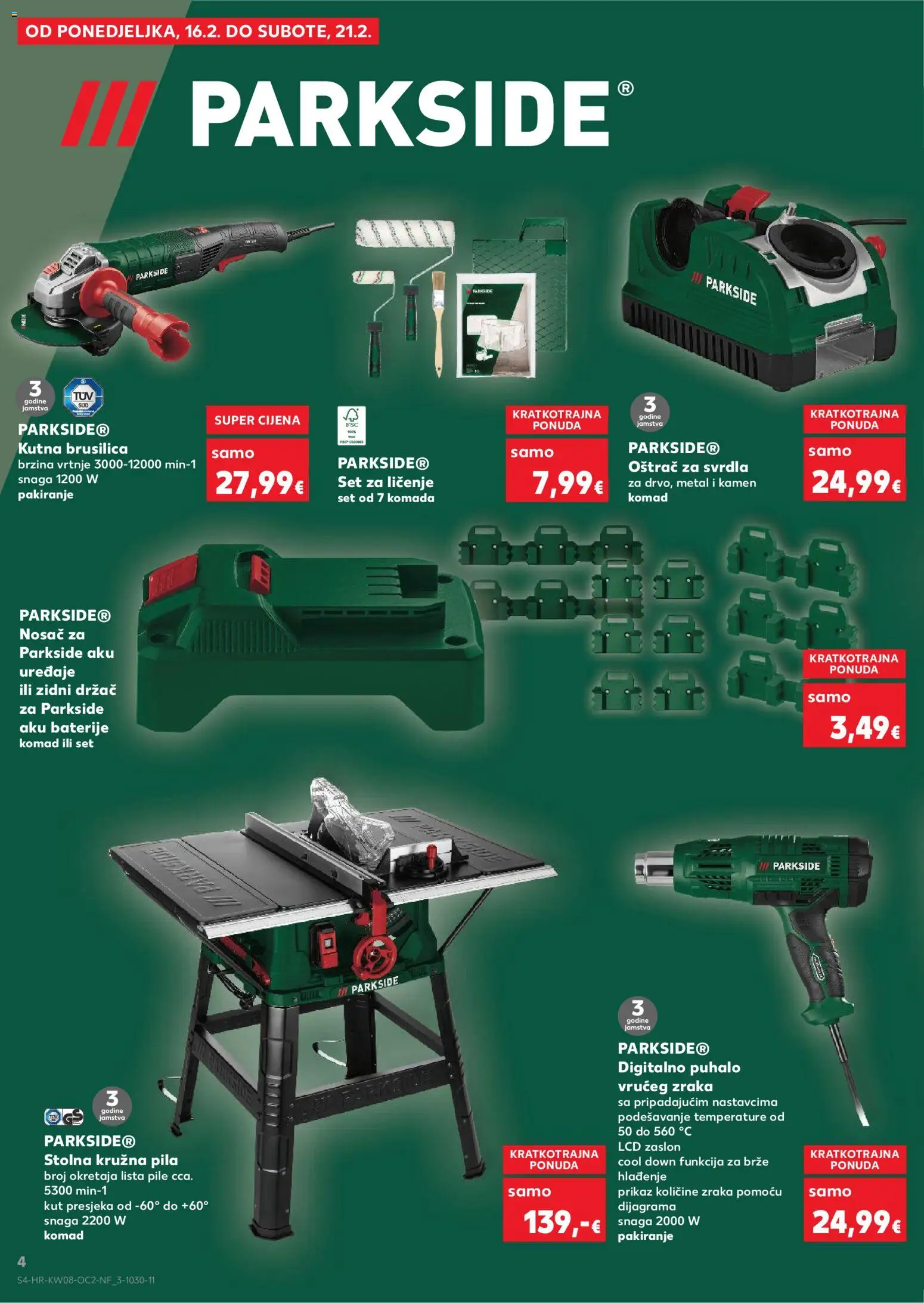 Kaufland katalog | vrijedi od 18.02.2026 | Stranica: 4 | Proizvodi: Brusilica, Baterije, Pila, Parkside