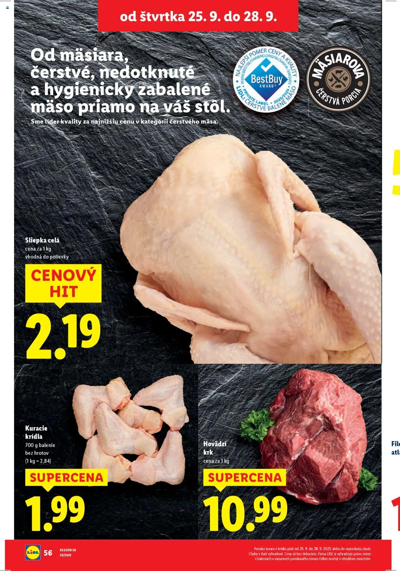 Nové Lidl akcie – leták je platný od 22.09.2025 | Strana: 76 | Produkty: Kuracie krídla
