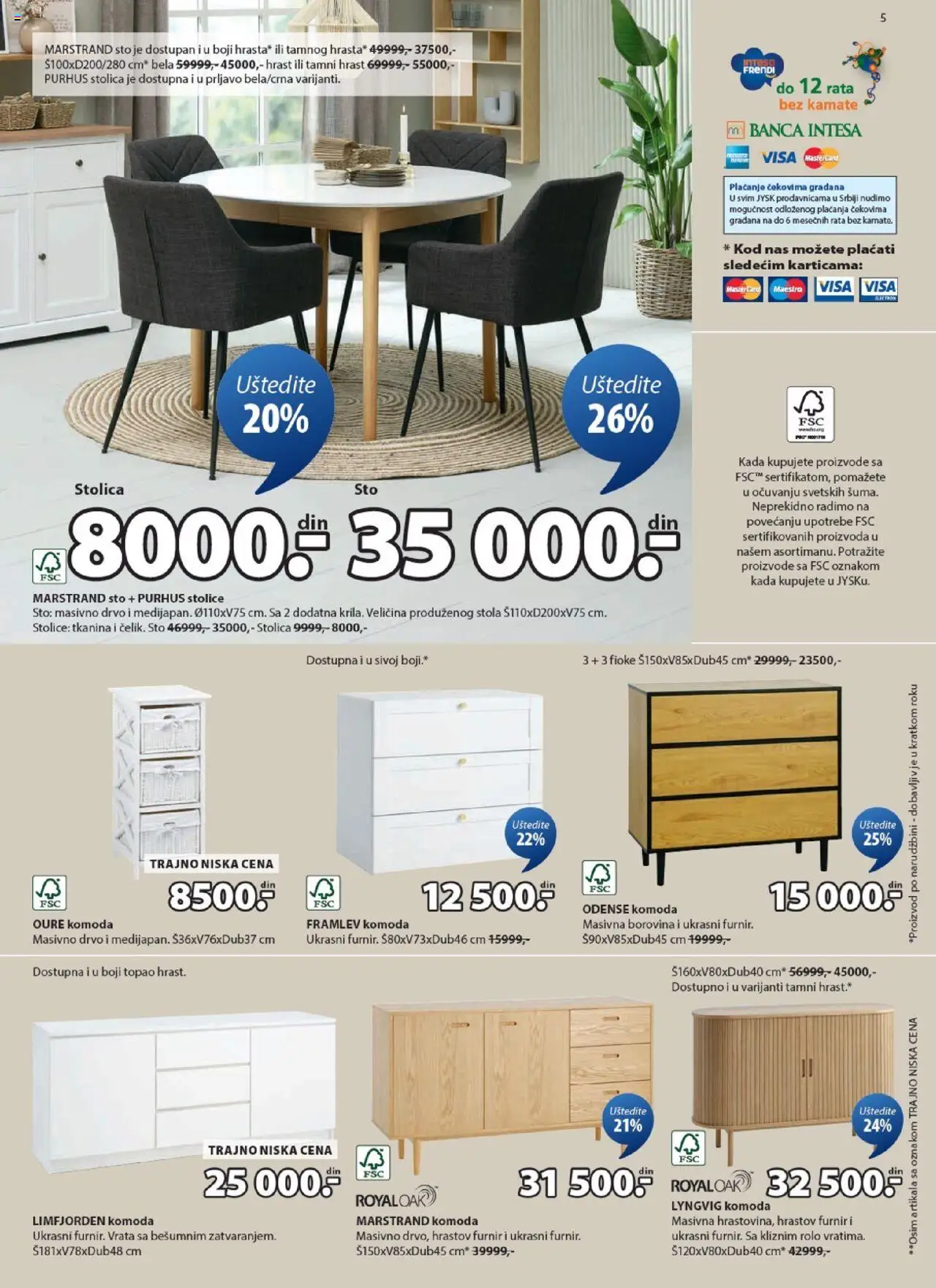Jysk katalog - važi od 24.09.2025 | Strana: 5 | Proizvode: Komoda, Sto, Stolica, Vrata