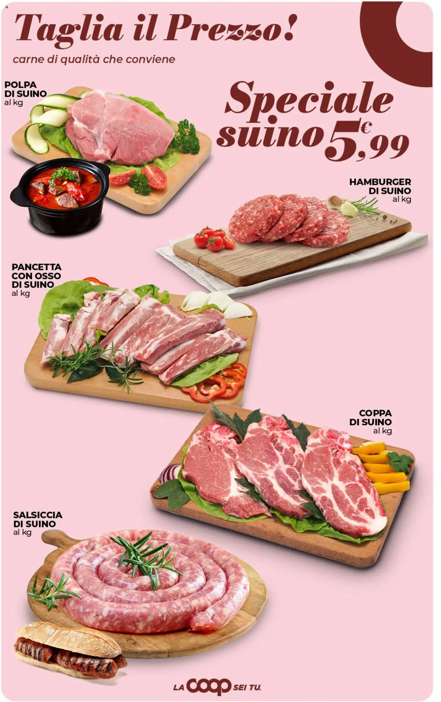 Volantino COOP del 13.02.2026 | Pagina: 20 | Prodotti: Pancetta, Suino, Salsiccia, Hamburger