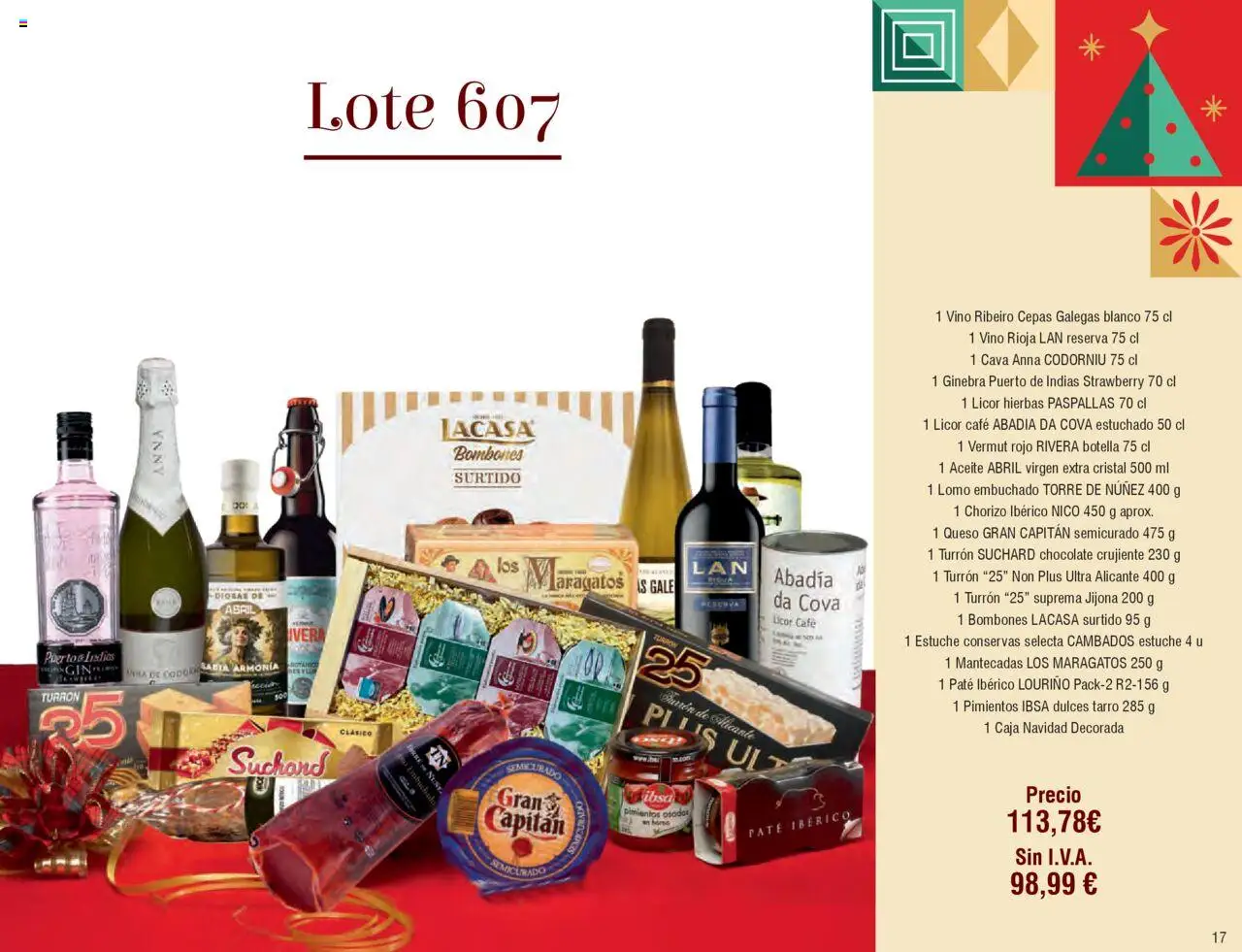 Froiz Catálogo Lotes y Cestas │ válido desde el 16.10.2025 | Página: 17 | Productos: Aceite, Vino, Paté, Caja