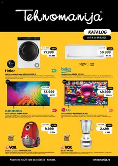 Tehnomanija katalog - pregled Tehnomanija kataloga - važi od 07.08.2025