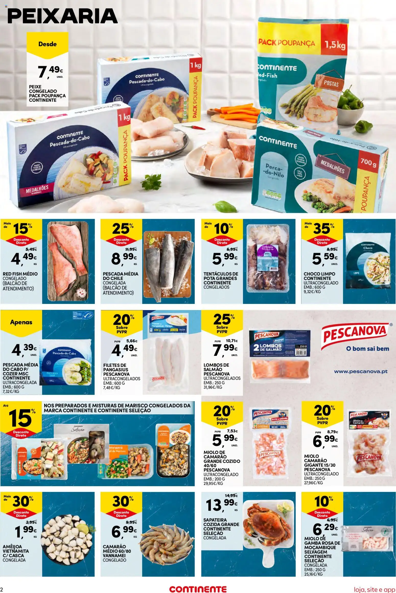 Continente Semanal Continente Bom Dia │ válido de 13.01.2026 | Página: 2 | Produtos: Cabo, Pescada, Sapateira, Peixe