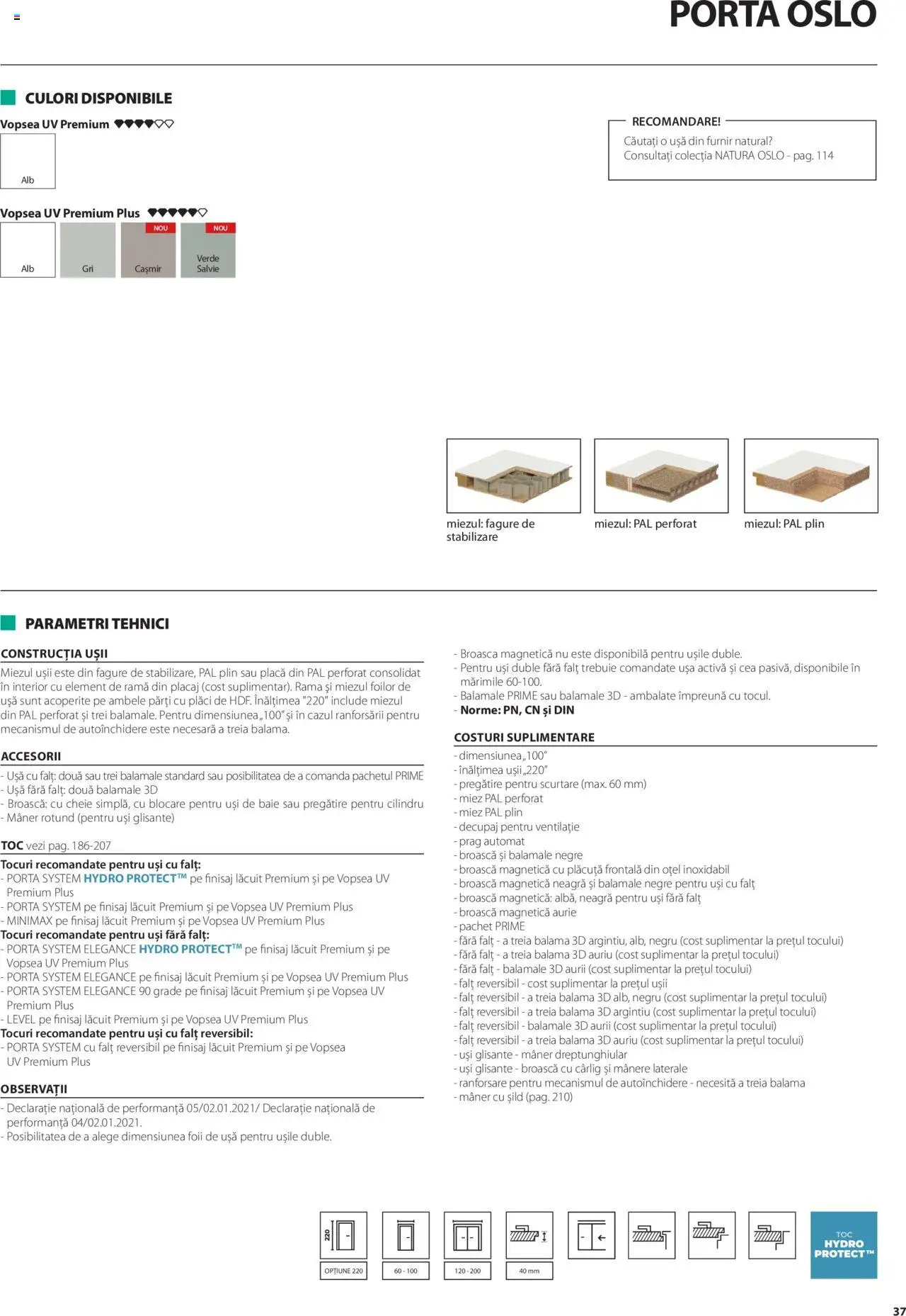 Noul catalog Proges – valabil de la 01.05.2025 | Pagină: 37 | Produse: Vopsea, Mâner, Ușă