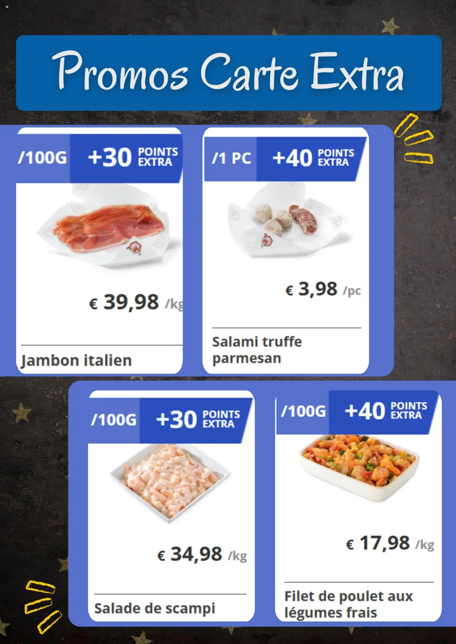 {H1} | Pagina: 4 | Producten: Scampi, Salade, Pc, Salami