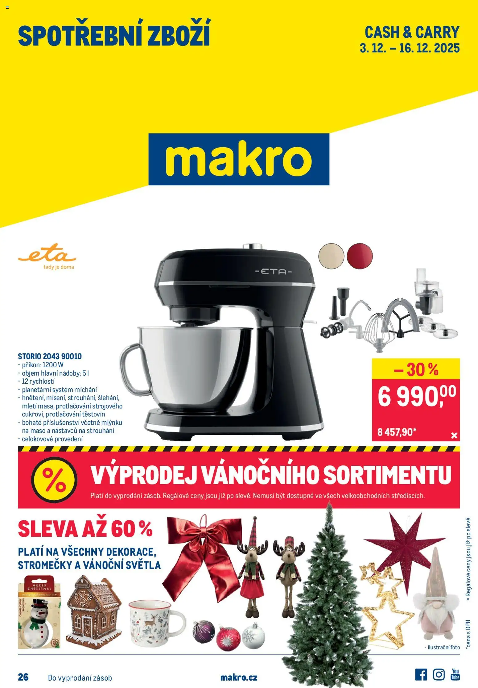 Makro leták - Spotřební zboží od 03.12.2025 | Strana: 1 | Produkty: Maso