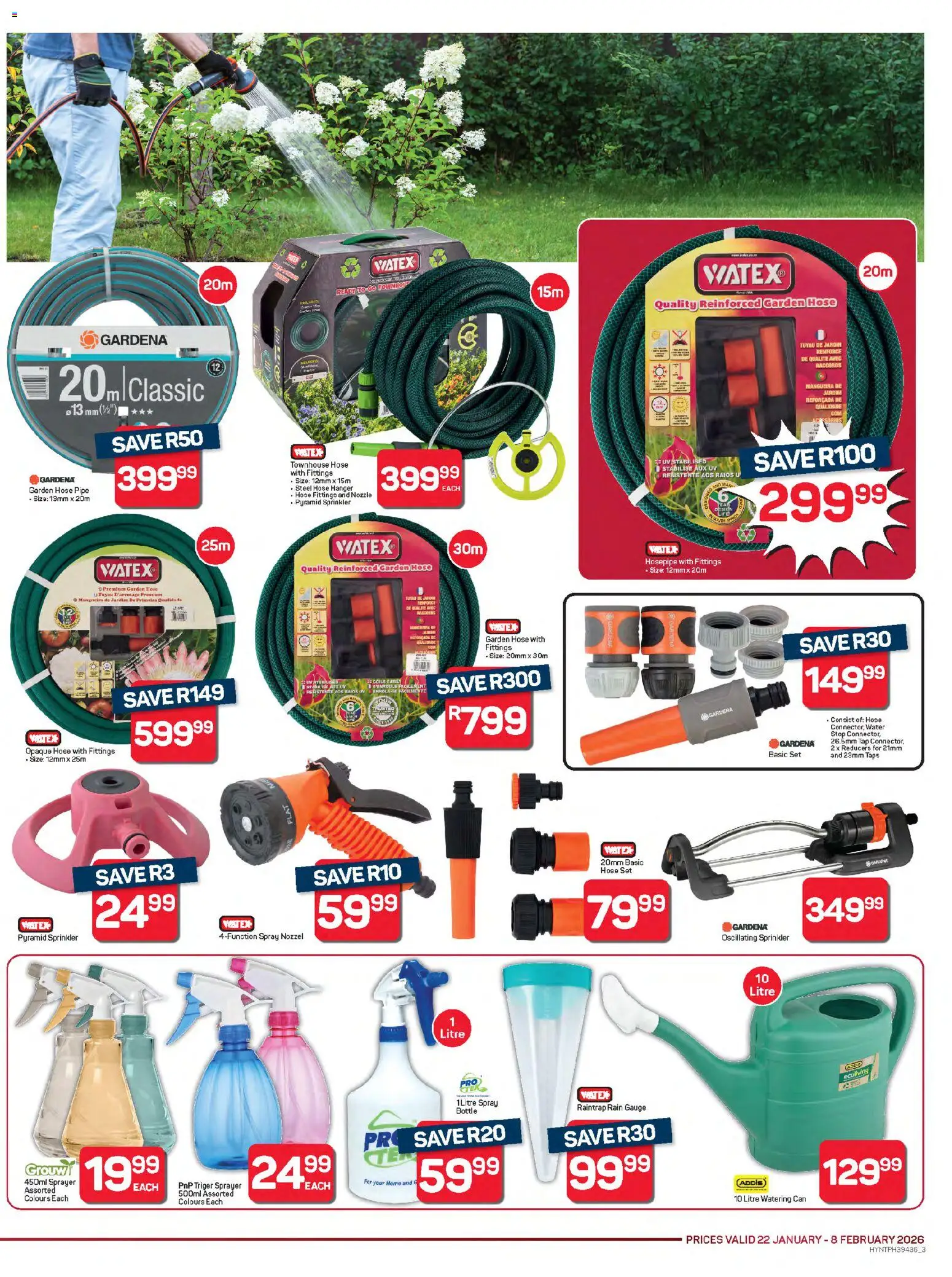 New Pick n Pay catalogue – valid from 22.01.2026 | Page: 3 | Products: Garden hose, Tap, Pipe, Water