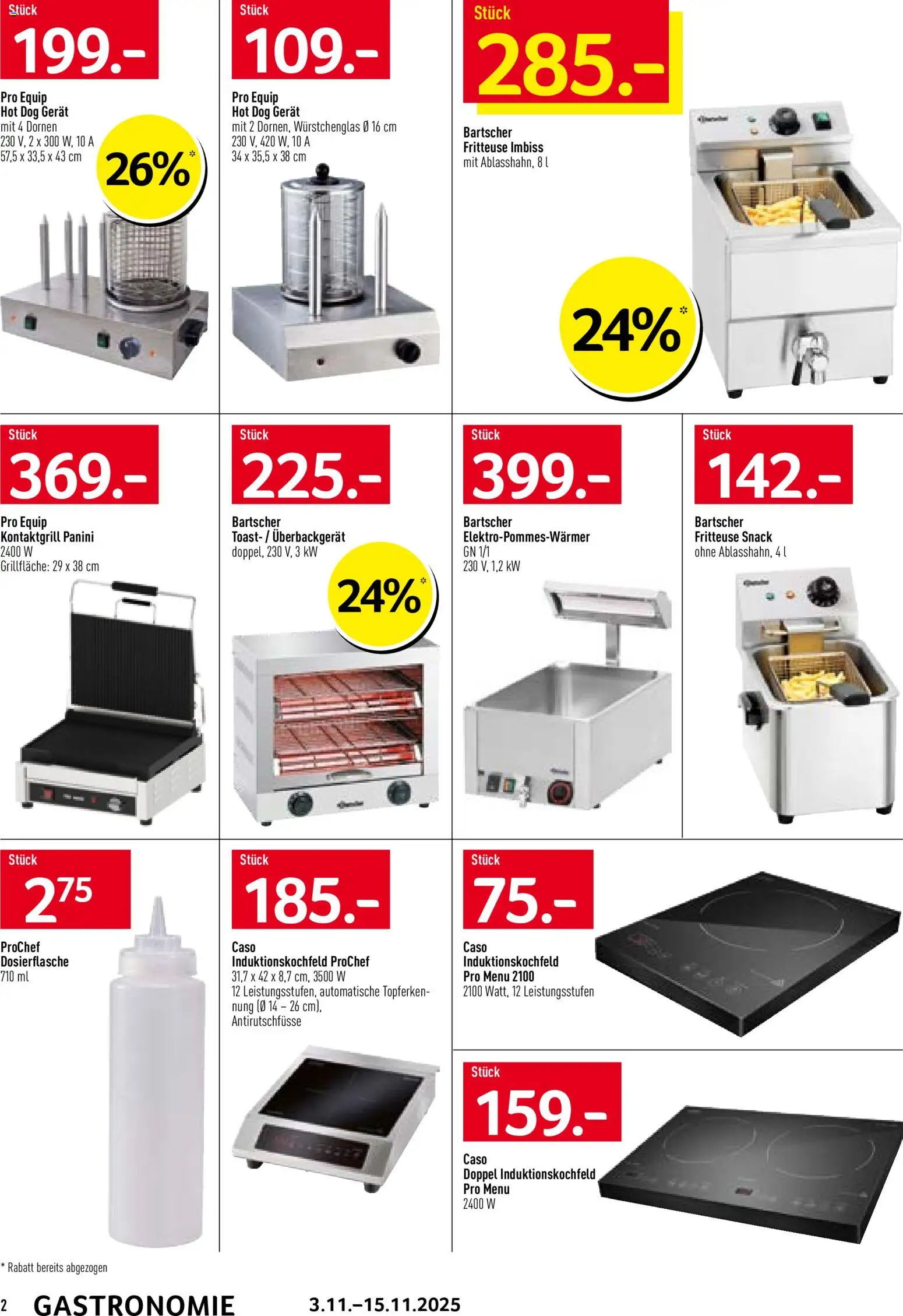 Prodega Aktionen Gastronomie – gültig ab 03.11.2025 | Seite: 2 | Produkte: Fritteuse