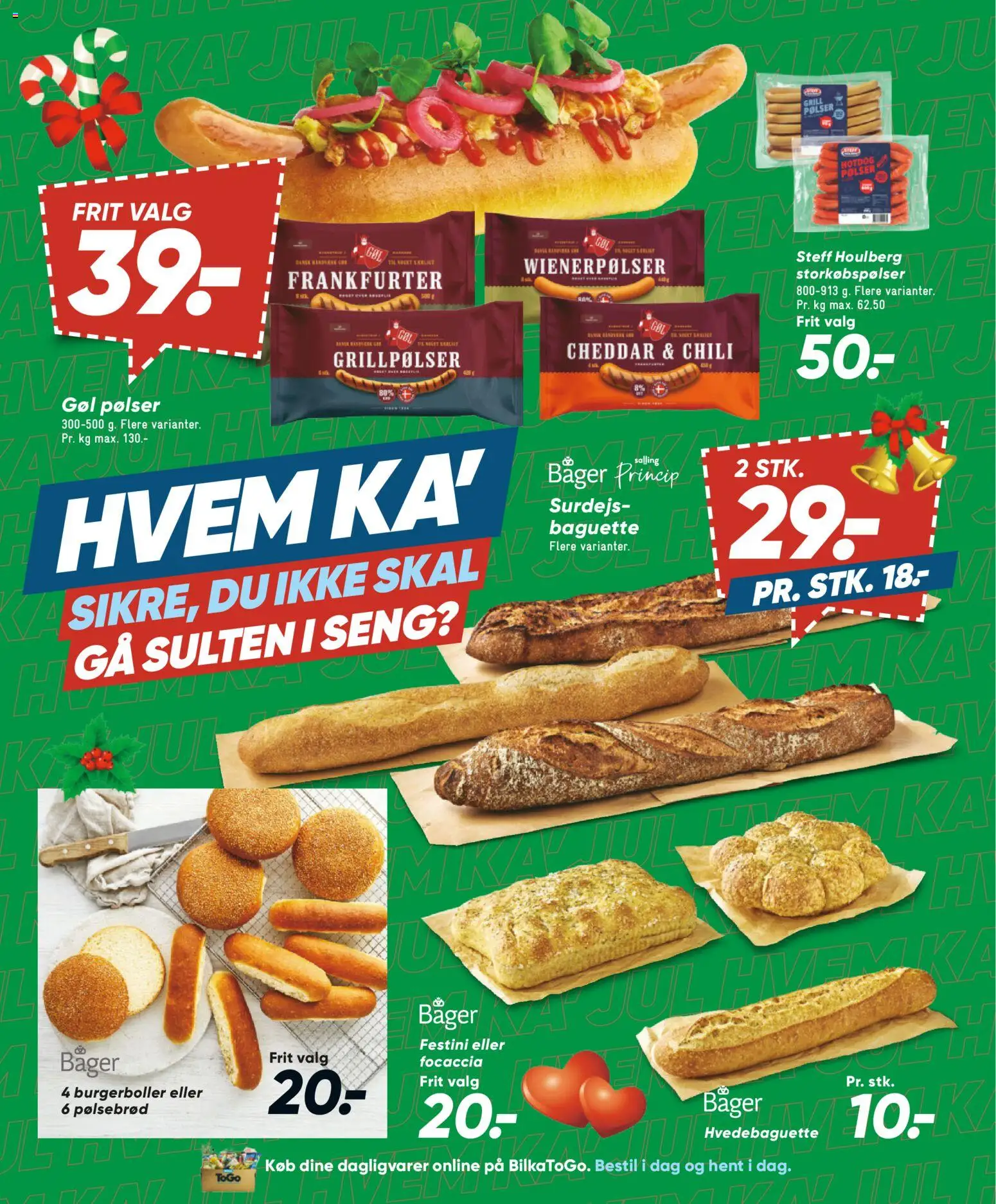 Bilka tilbudsavis – gyldig fra 12.12.2025 | Side: 46 | Produkter: Pølsebrød, Pølser, Seng, Focaccia