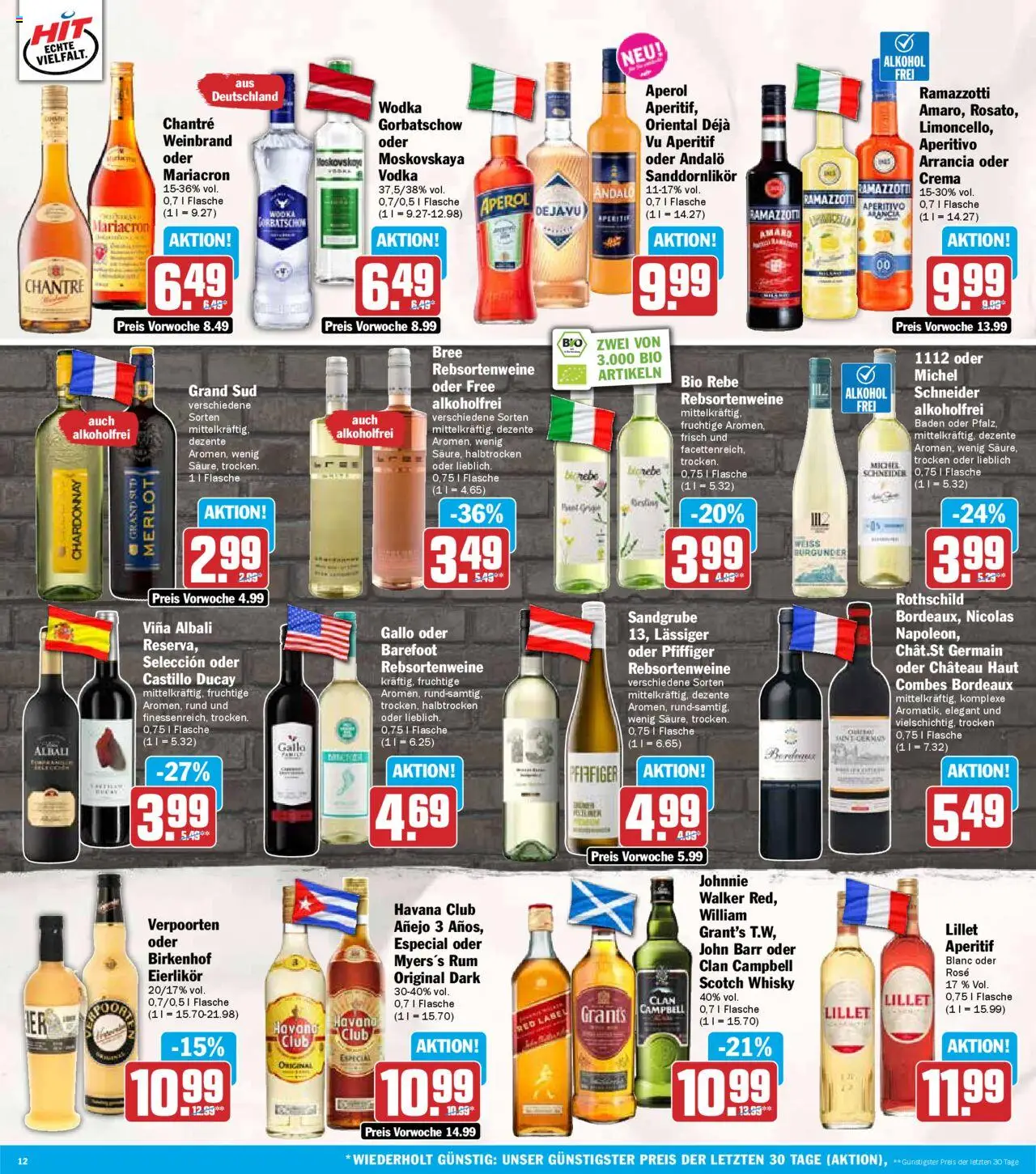 HIT - Rheinland-Pfalz – gültig ab 29.09.2025 | Seite: 12 | Produkte: Whisky, Merlot, Vodka, Ramazzotti