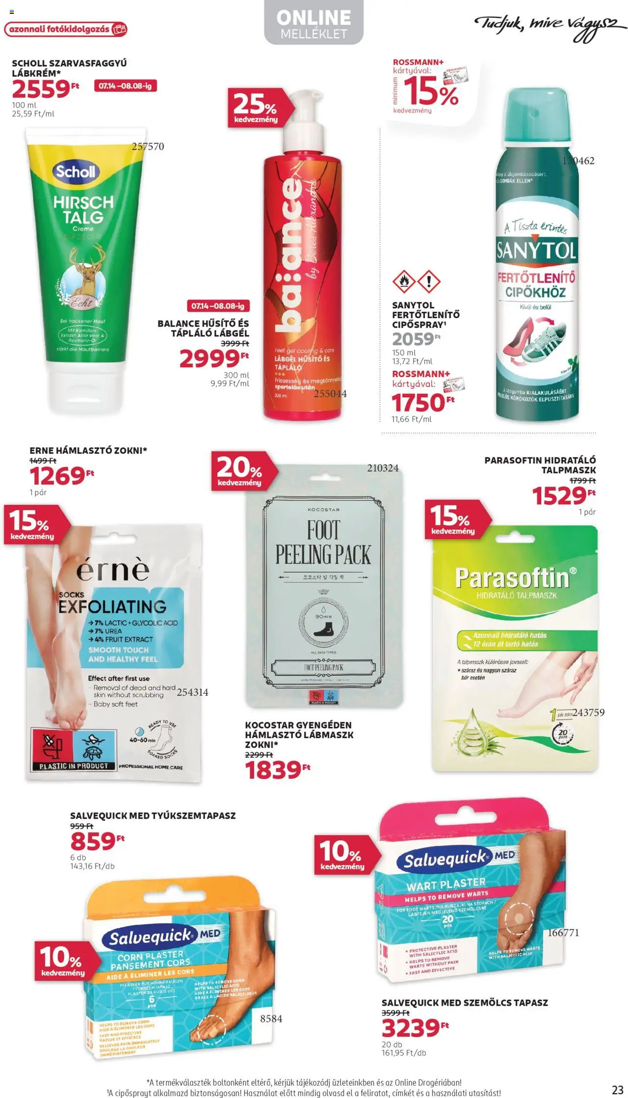 Rossmann akciós ujság - amely érvényes a következő dátumtól: 28.07.2025 | Oldal: 25 | Termékek: Hámlasztó, Tyúkszemtapasz, Aloe vera, Zokni