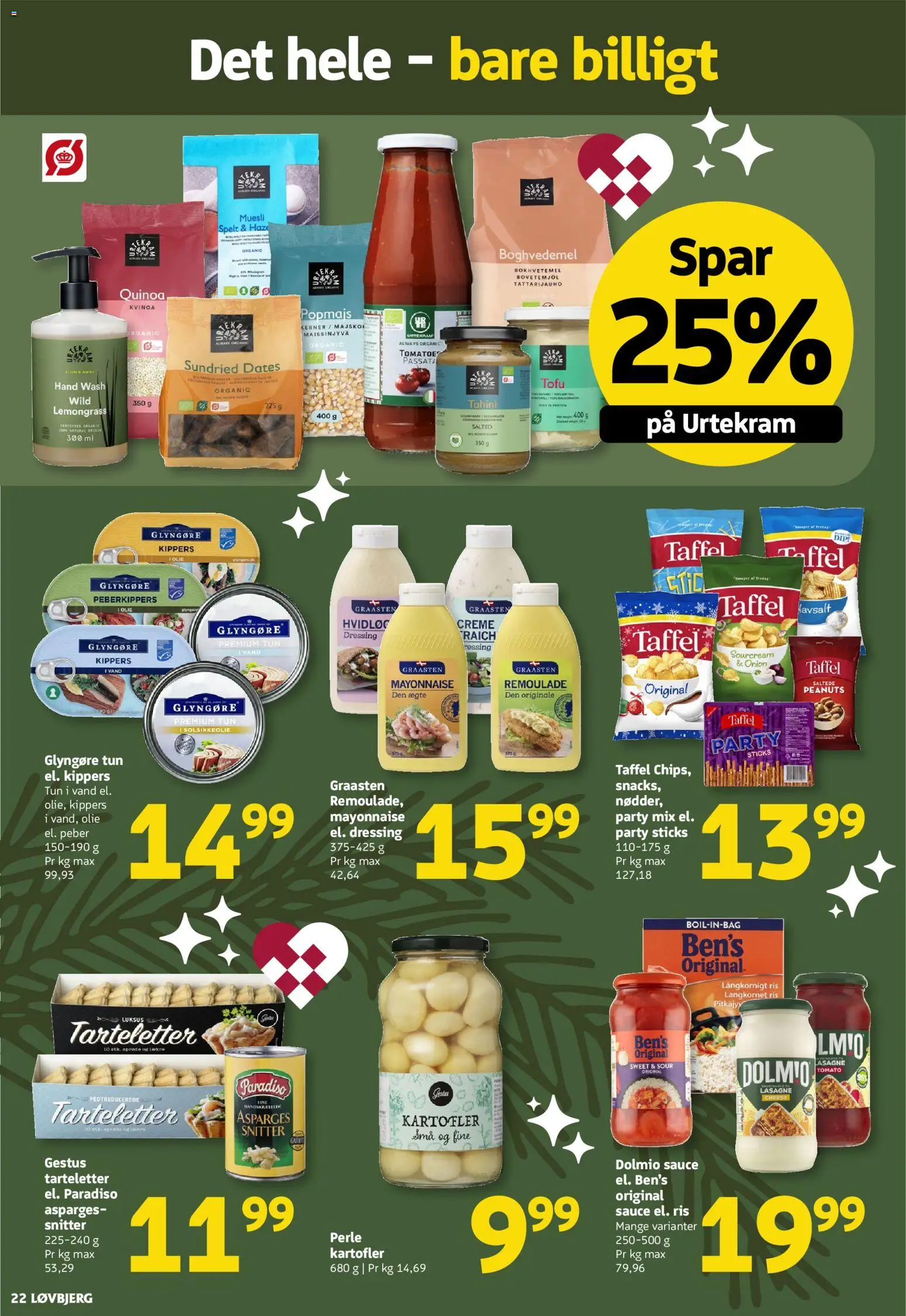 Løvbjerg tilbudsavis – gyldig fra 12.12.2025 | Side: 24 | Produkter: Tofu, Peanuts, Hvidløg, Tarteletter