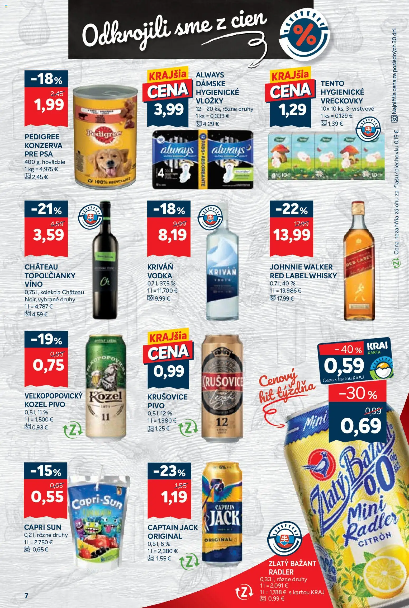 Nové Kraj akcie – leták je platný od 09.04.2026 | Strana: 13 | Produkty: Pivo, Radler, Krušovice, Whisky