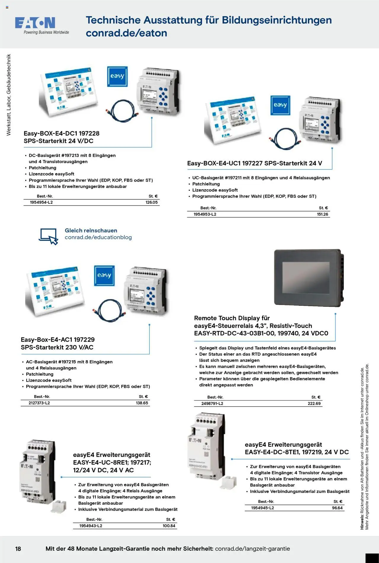 Conrad Education Katalog – gültig ab 01.01.2025 | Seite: 18