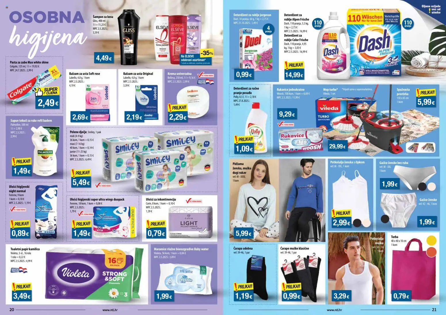 NTL katalog | vrijedi od 05.11.2025 | Stranica: 11 | Proizvodi: Šampon, Gaćice, Violeta, Torba