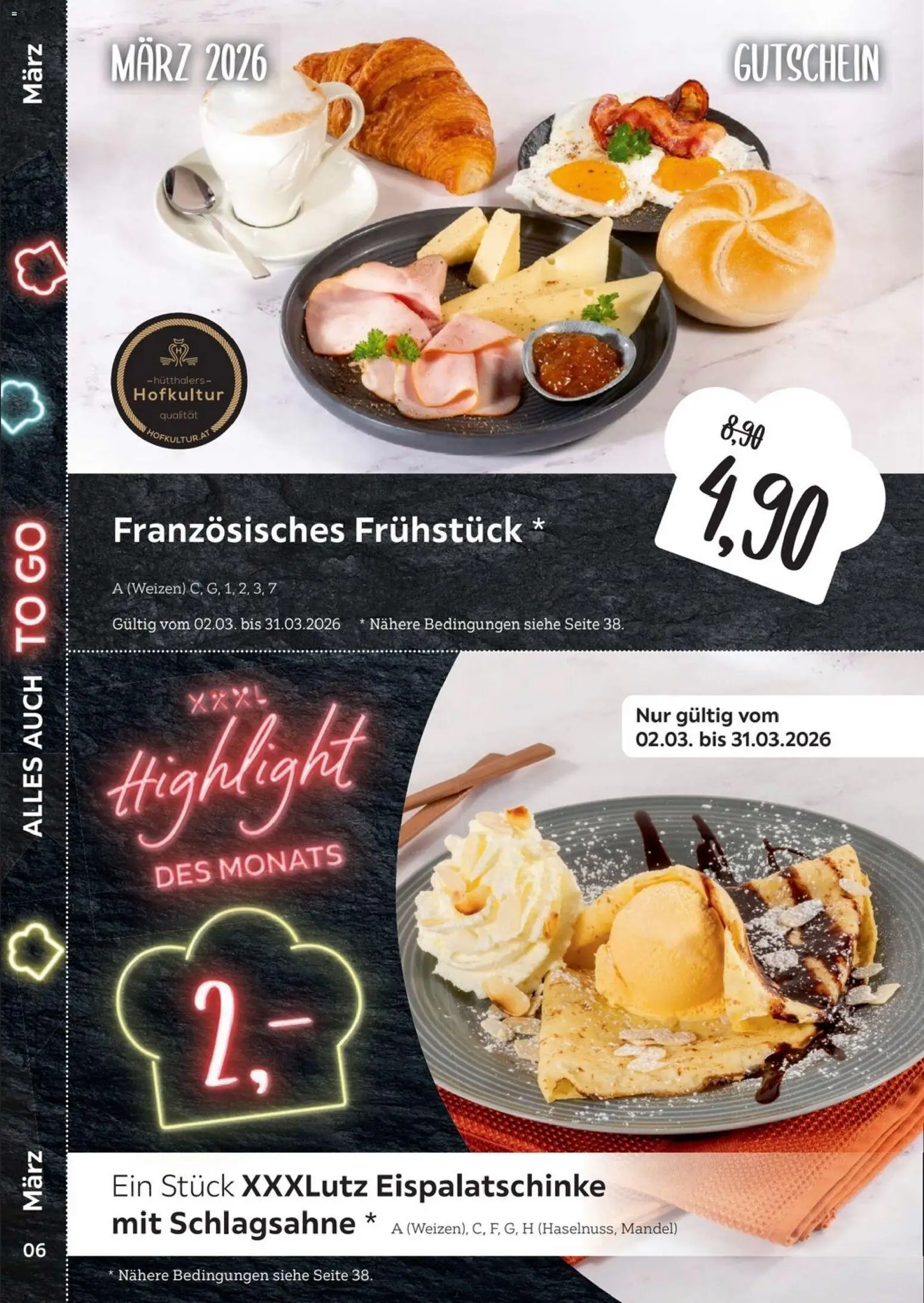 XXXL Lutz Restaurantgutscheine – gültig ab 01.02.2026 | Seite: 6 | Produkte: Schlagsahne