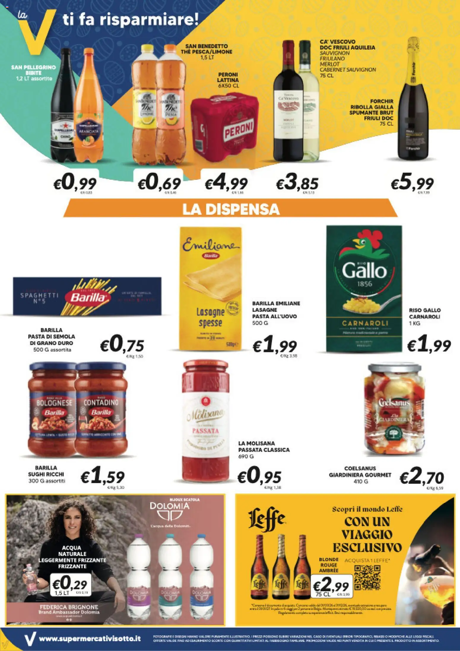 Volantino Visotto del 20.03.2026 | Pagina: 6 | Prodotti: Acqua, The, Arancia, Scatola