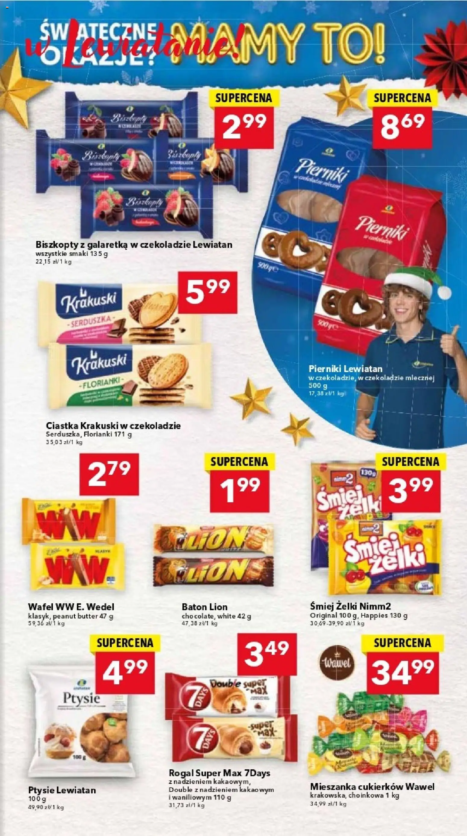 Lewiatan gazetka - Warszawa od 04.12.2025 | Strona: 13 | Produkty: Pierniki, Kakao, Baton, Żelki