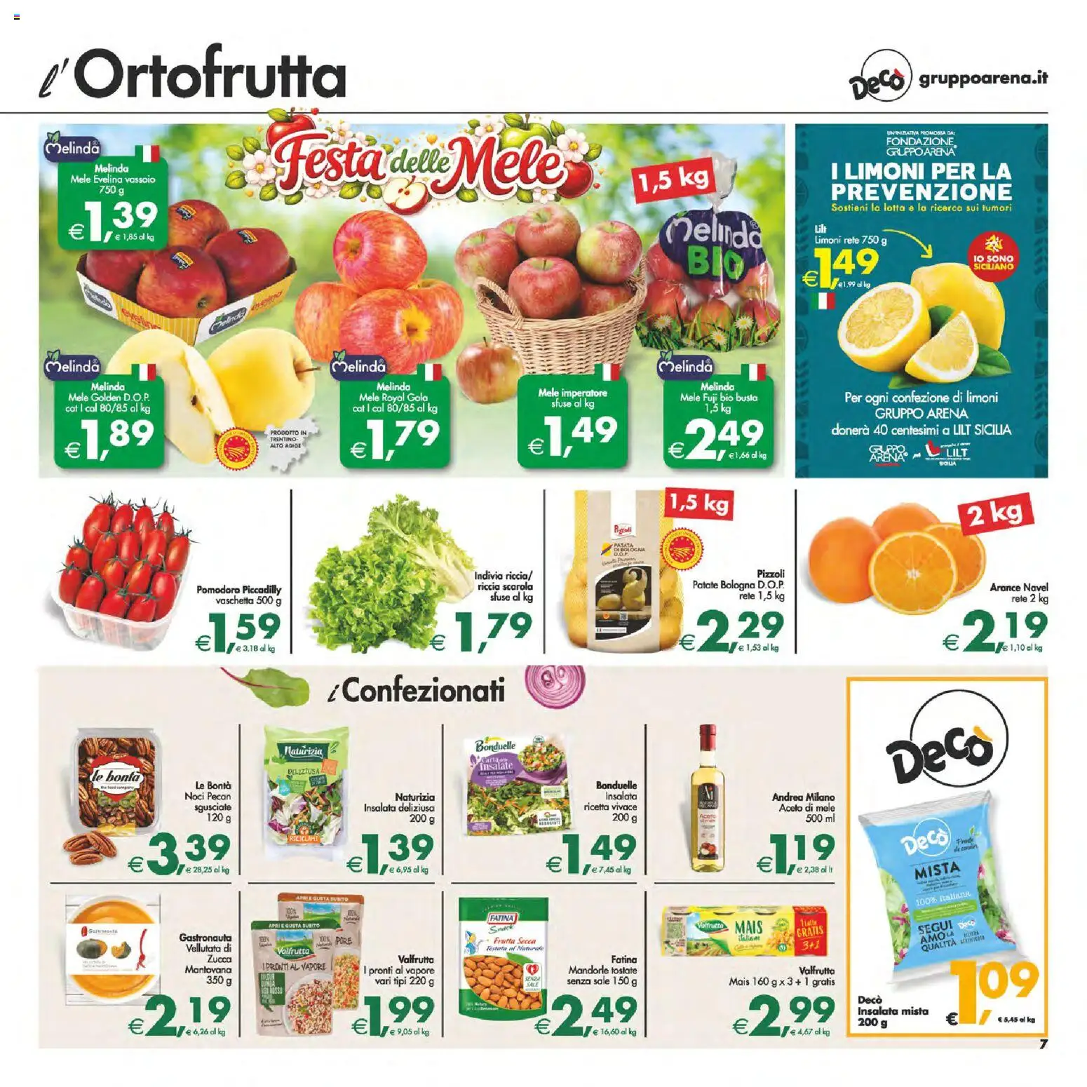 Volantino Decò del 06.03.2026 | Pagina: 7 | Prodotti: Frutta, Sale, Mandorle, Zucca