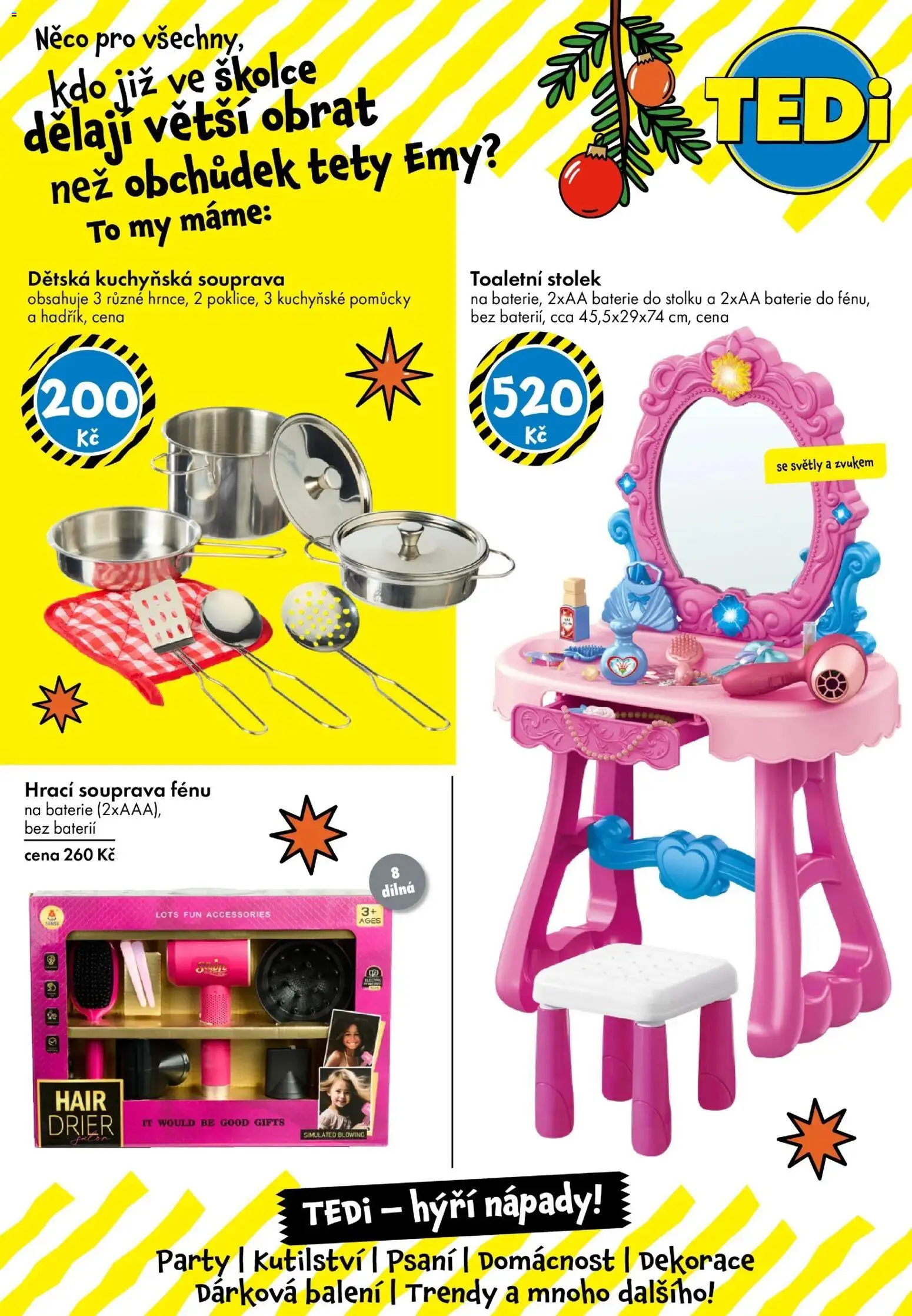 TEDi leták od 14.11.2025 | Strana: 18 | Produkty: Toaletní stolek, Stolek, Baterie, Dekorace