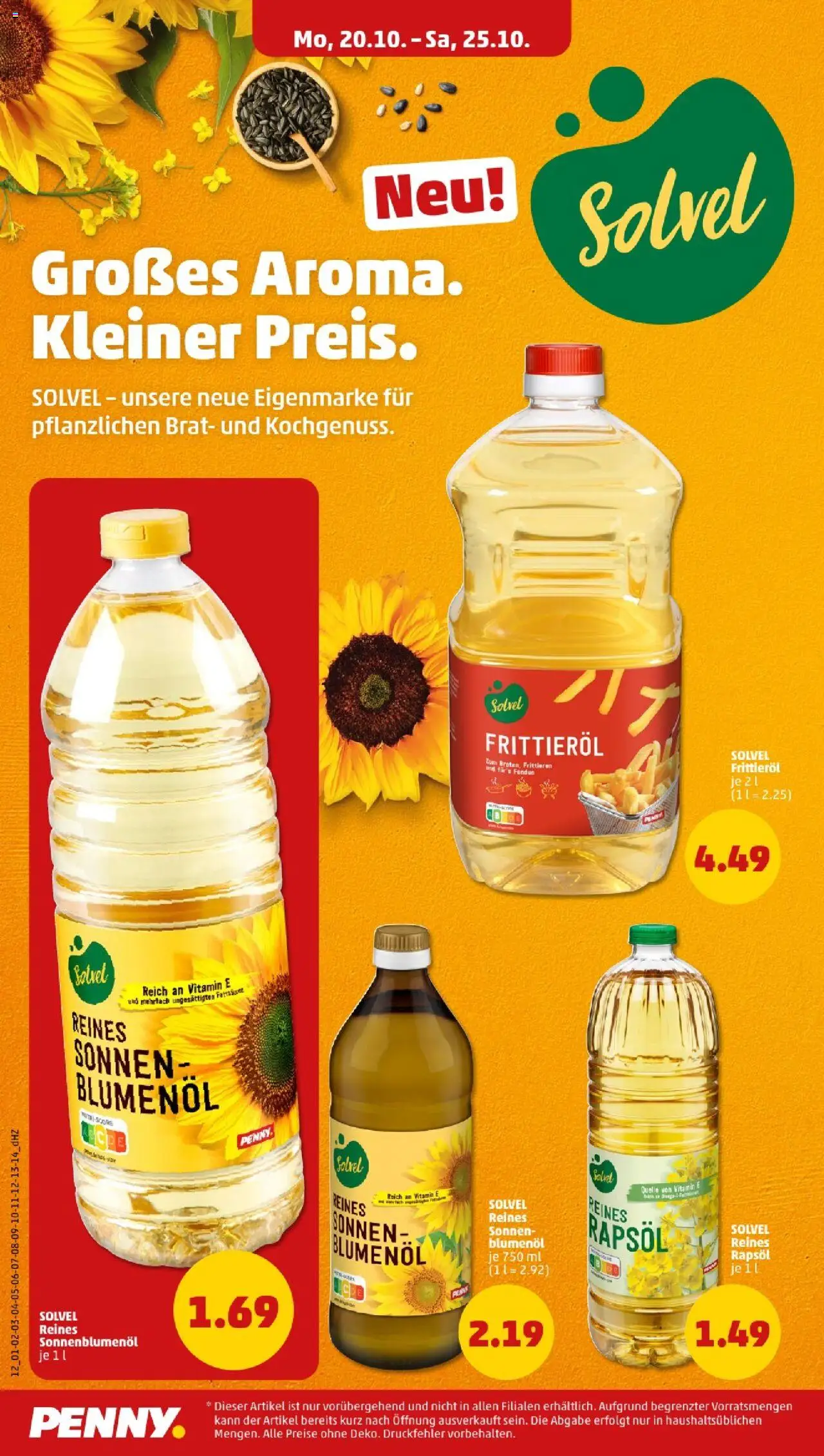 Penny - Berlin – gültig ab 20.10.2025 | Seite: 12 | Produkte: Rapsöl, Sonnenblumenol
