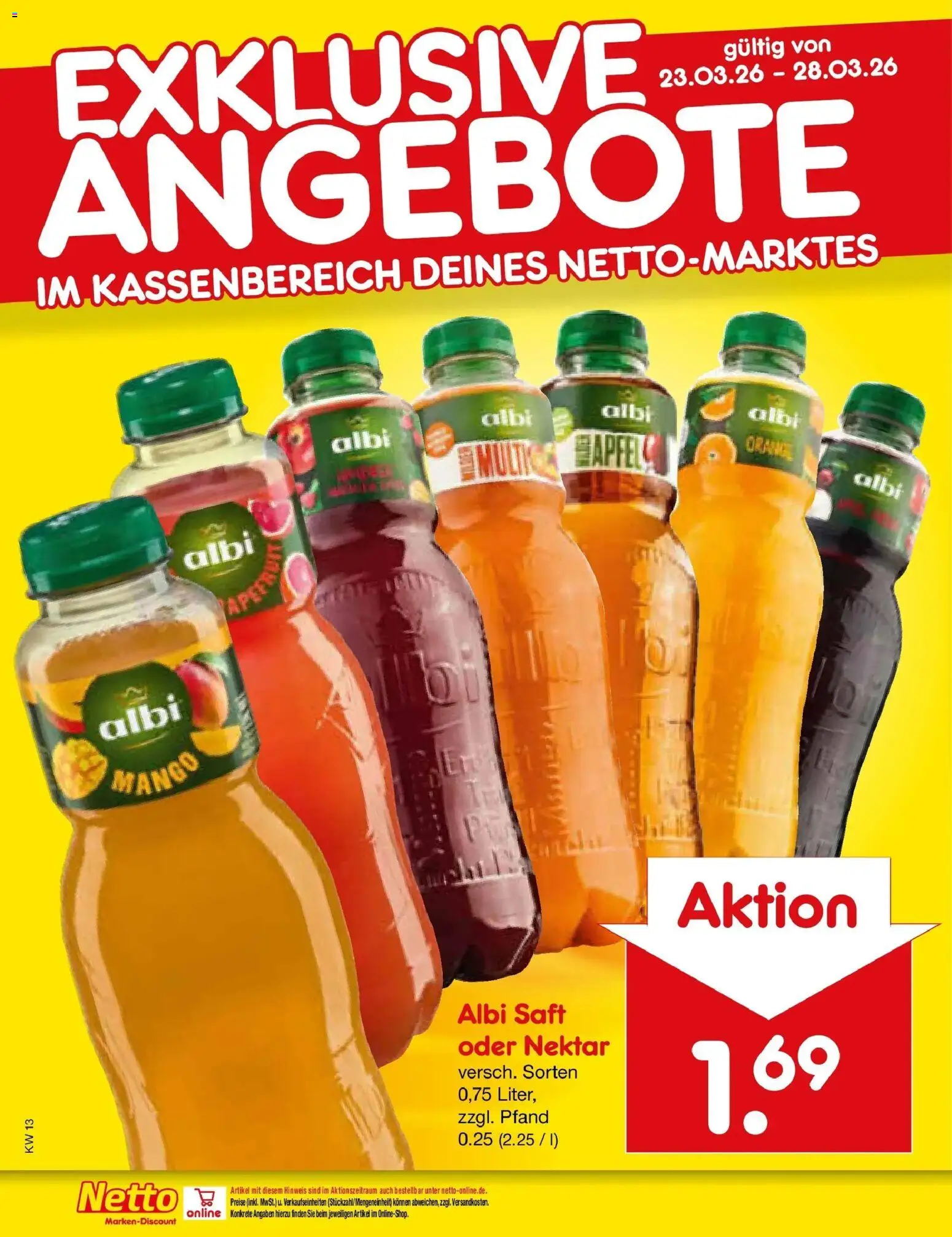 Netto Marken-Discount Prospekt Bonn	 – gültig ab 23.03.2026 | Seite: 24 | Produkte: Mango, Saft