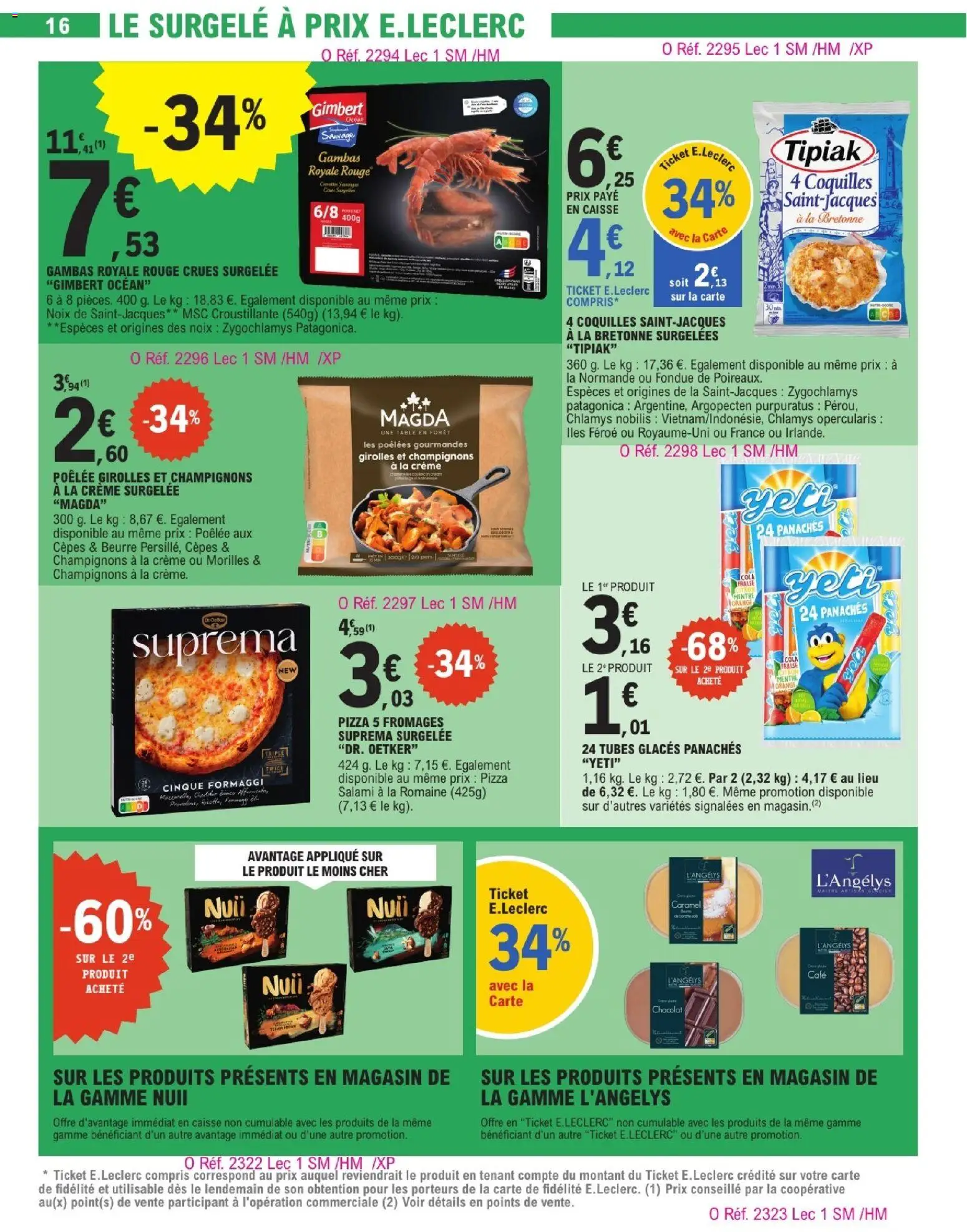 {H1} | Page: 16 | Produits: Orange, Salami, Noix, Crème